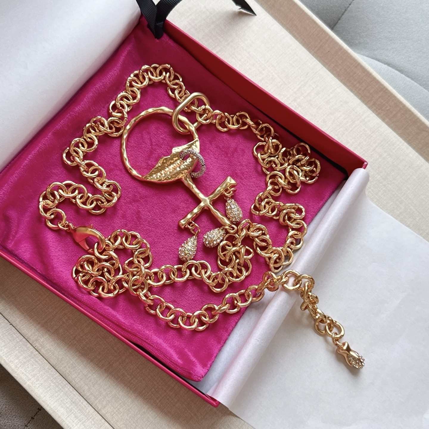 💥💥💥夏帕瑞丽腰链，手工制作纯铜腰链 个性别致、长度：均码，