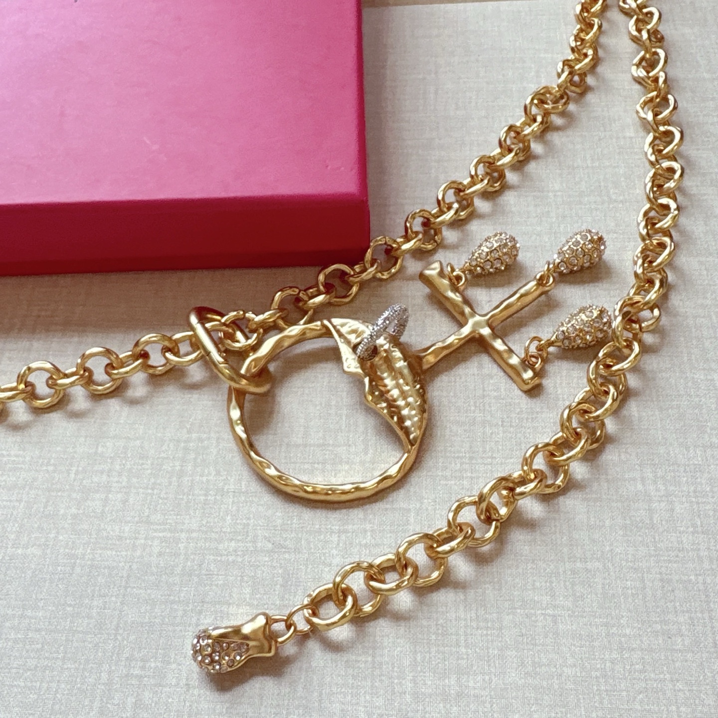 💥💥💥夏帕瑞丽腰链，手工制作纯铜腰链 个性别致、长度：均码，