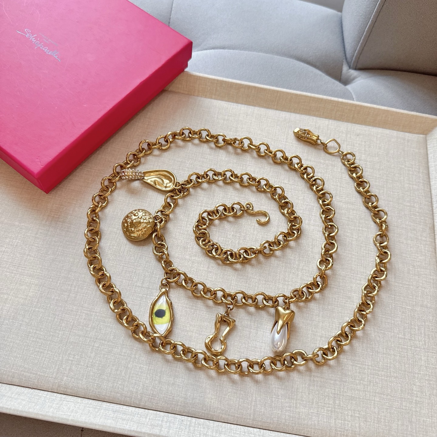 💥💥💥夏帕瑞丽腰链，手工制作纯铜腰链 个性别致、长度：均码，