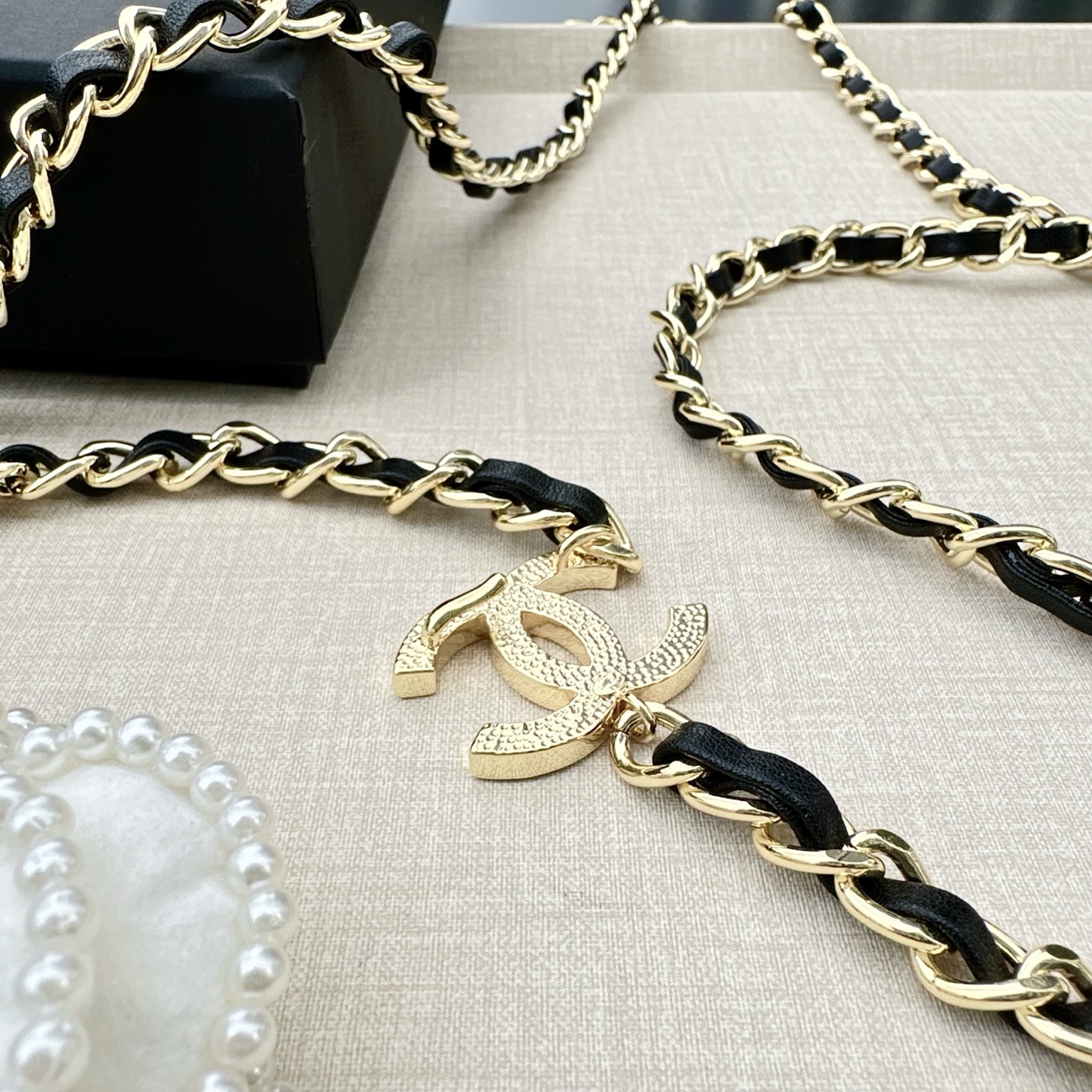 💥💥💥CHANEL 香奈儿 纯铜腰链编牛皮，长度：均码