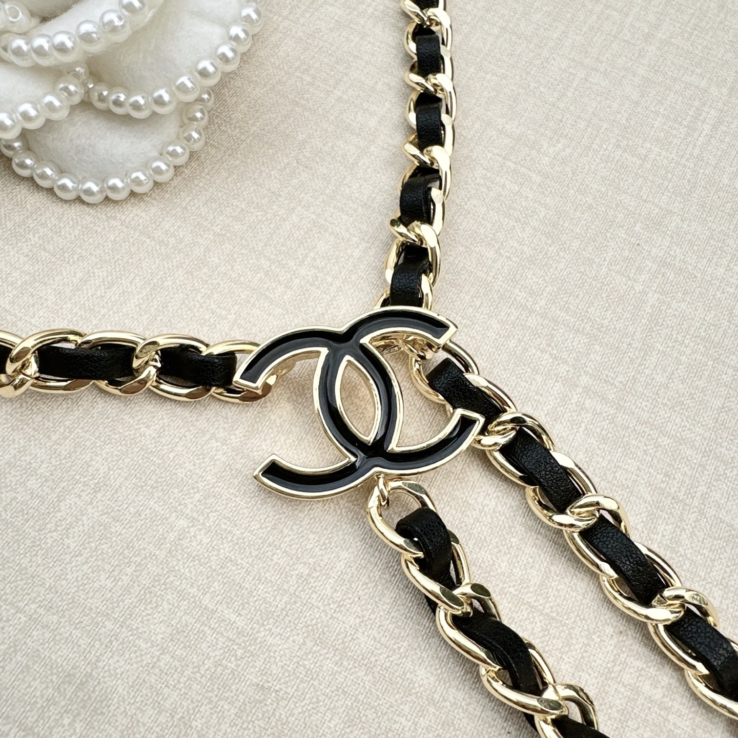 💥💥💥CHANEL 香奈儿 纯铜腰链编牛皮，长度：均码