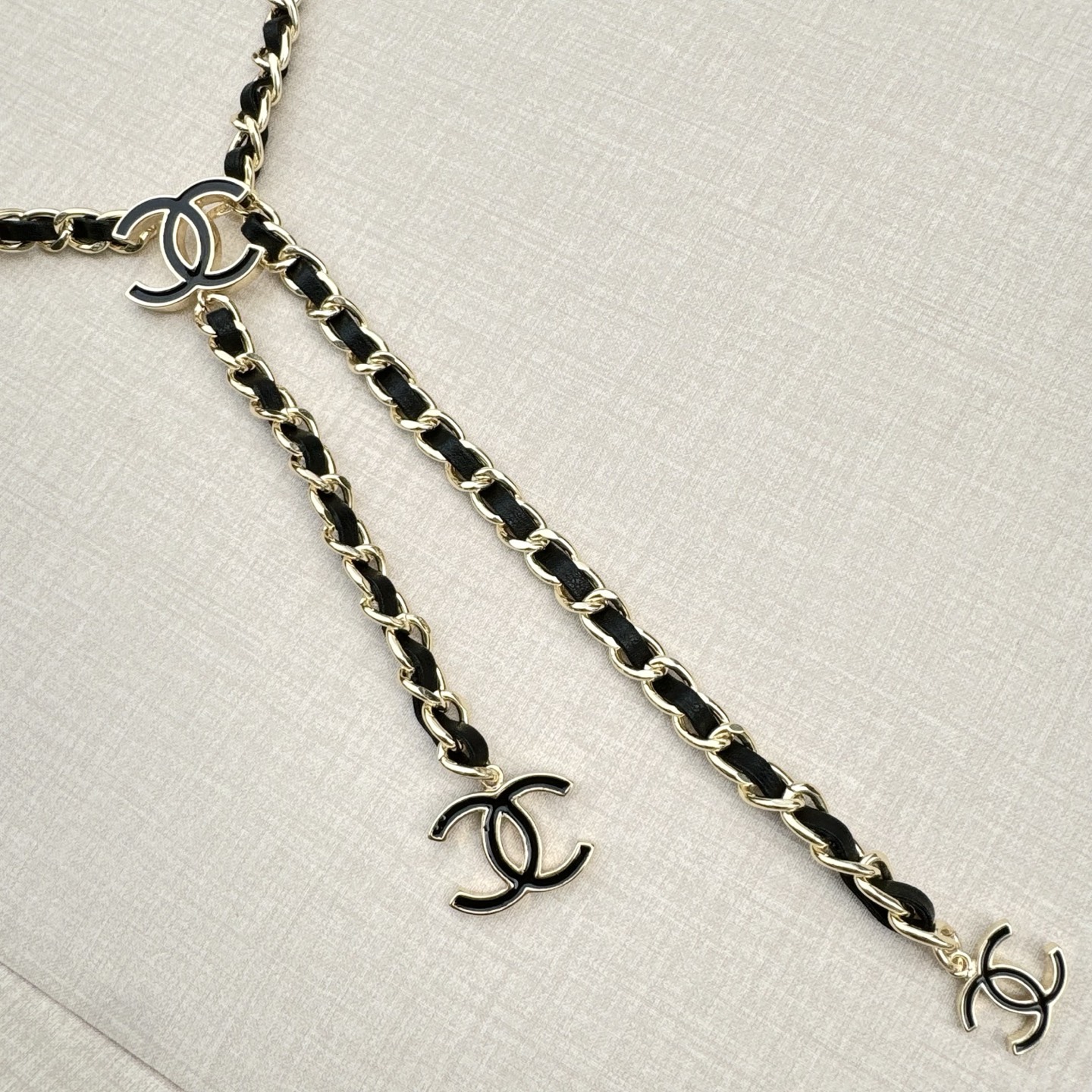 💥💥💥CHANEL 香奈儿 纯铜腰链编牛皮，长度：均码