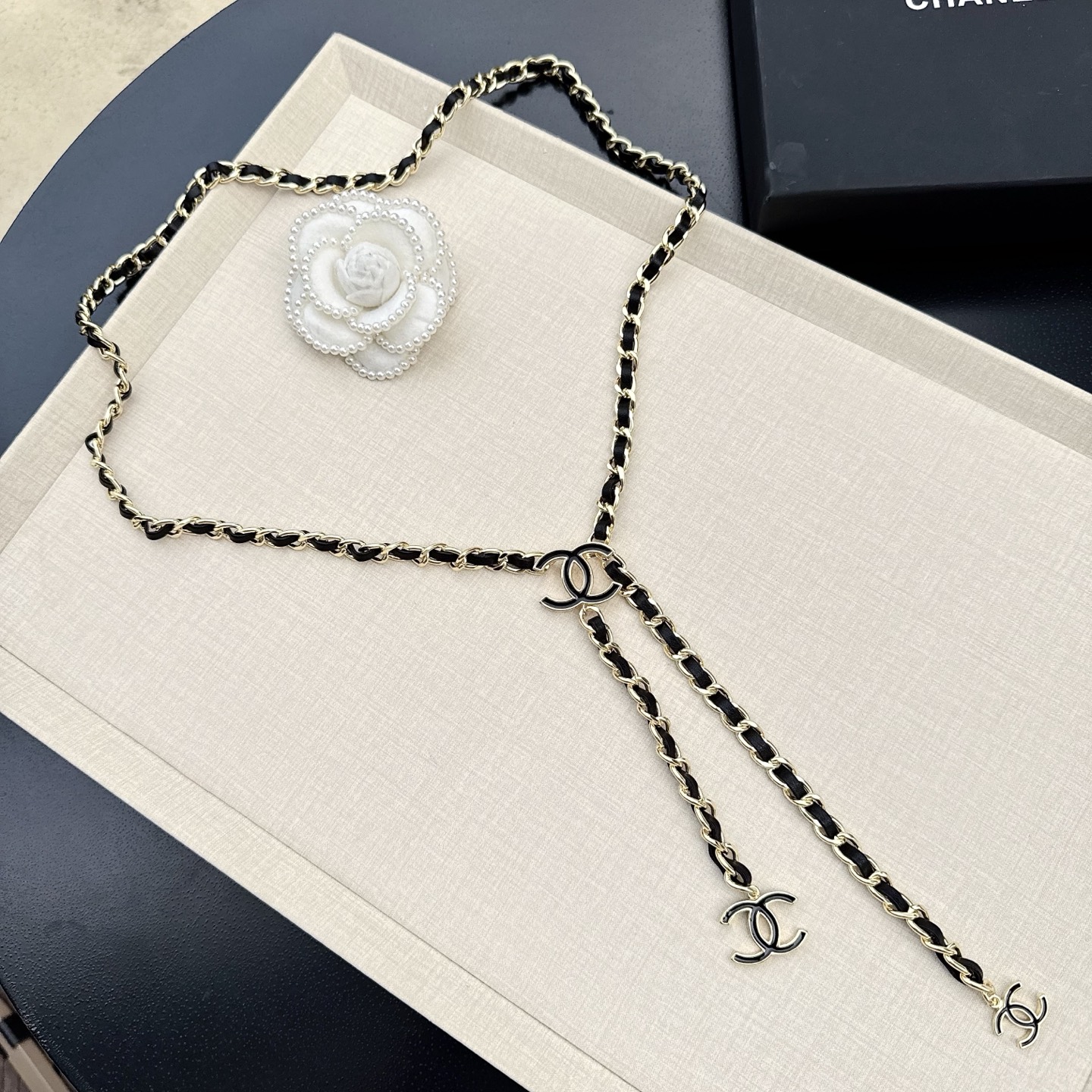 💥💥💥CHANEL 香奈儿 纯铜腰链编牛皮，长度：均码