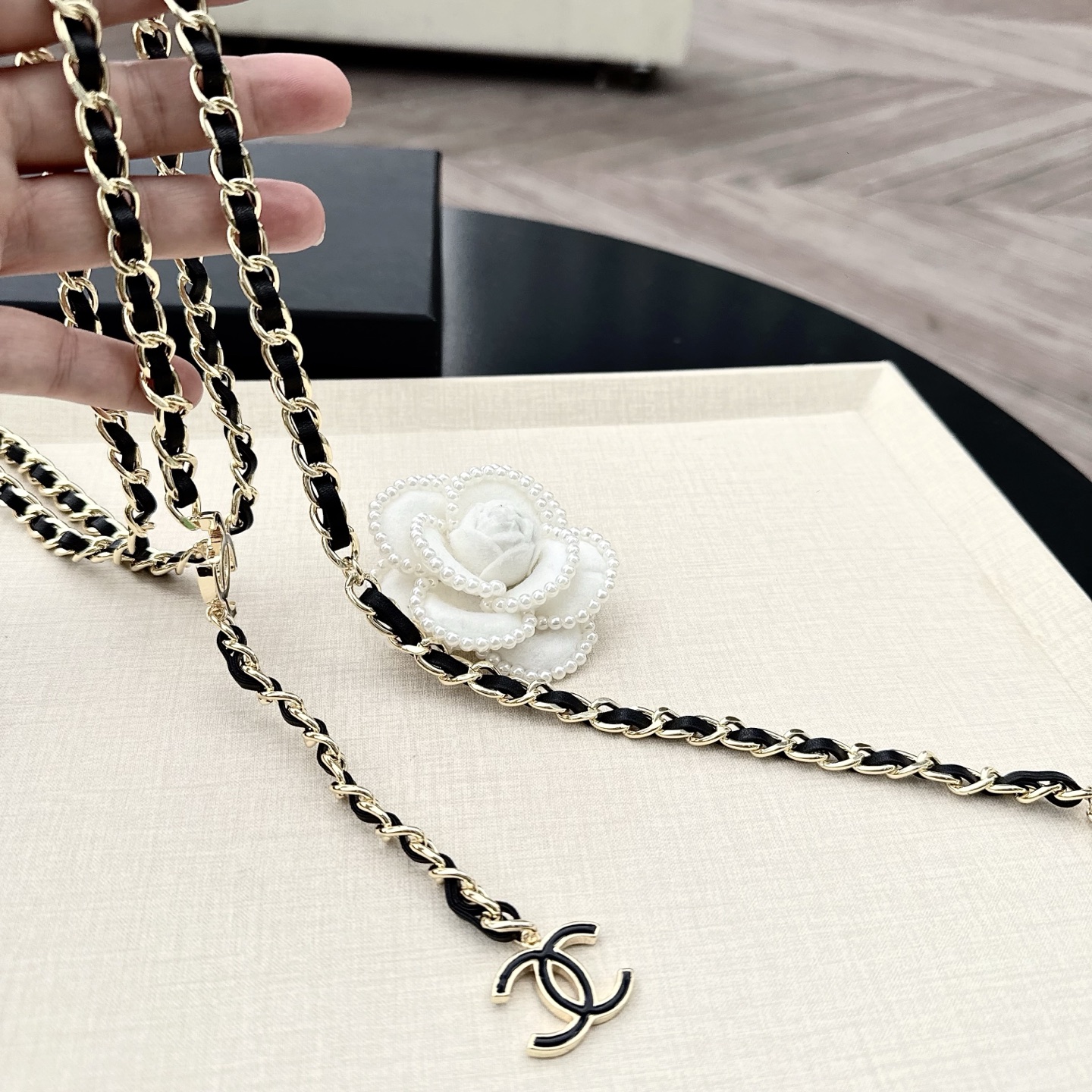 💥💥💥CHANEL 香奈儿 纯铜腰链编牛皮，长度：均码