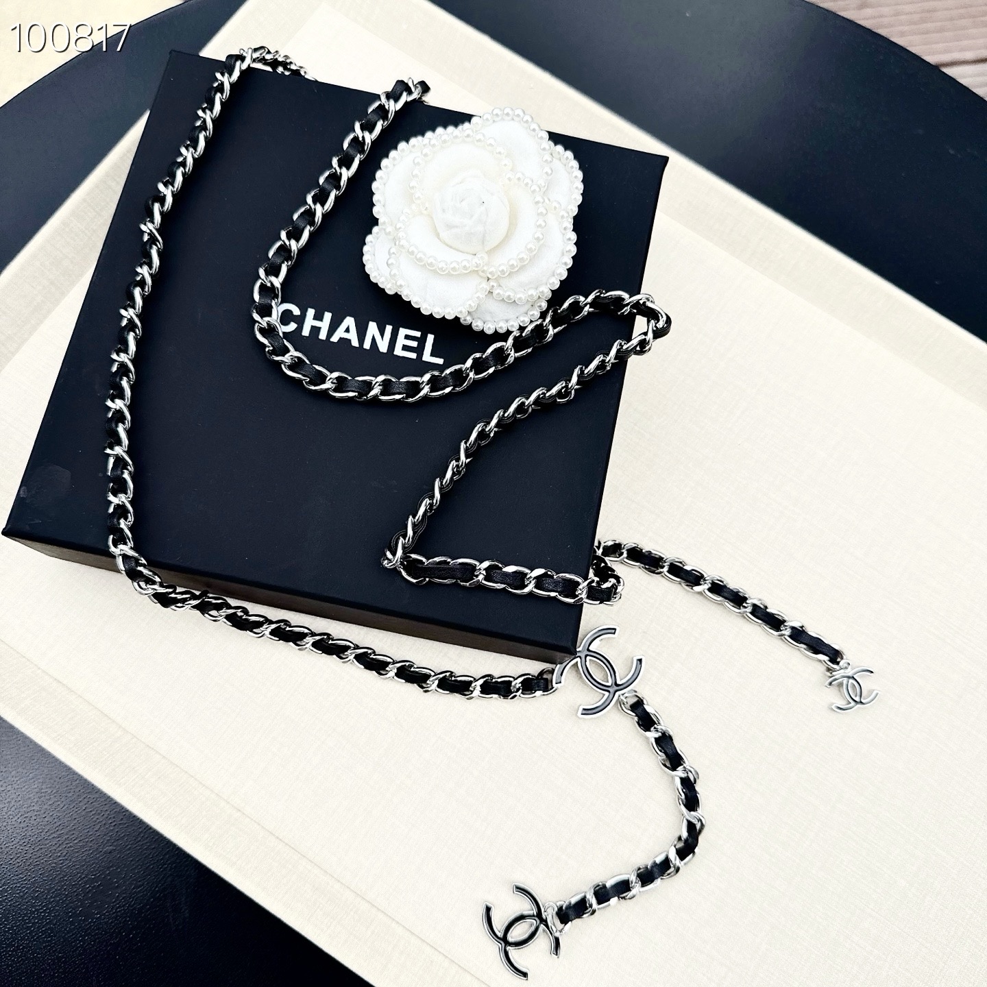 💥💥💥CHANEL 香奈儿 纯铜腰链编牛皮，长度：均码，