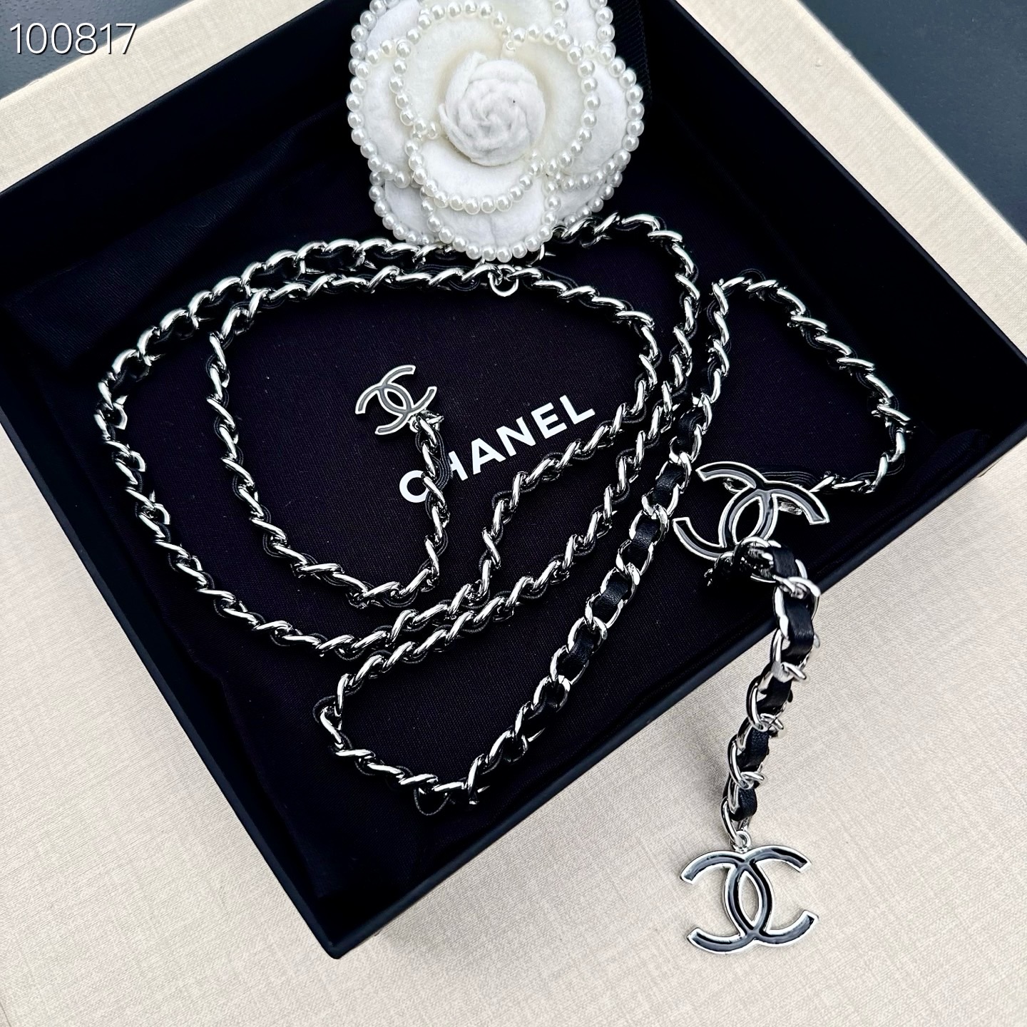 💥💥💥CHANEL 香奈儿 纯铜腰链编牛皮，长度：均码，