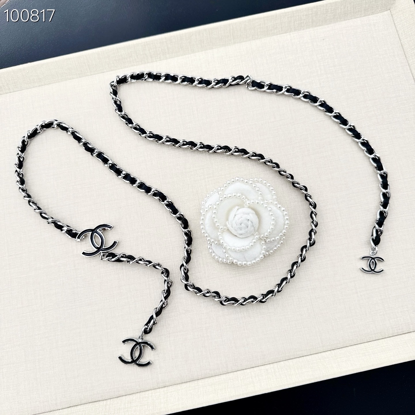 💥💥💥CHANEL 香奈儿 纯铜腰链编牛皮，长度：均码，