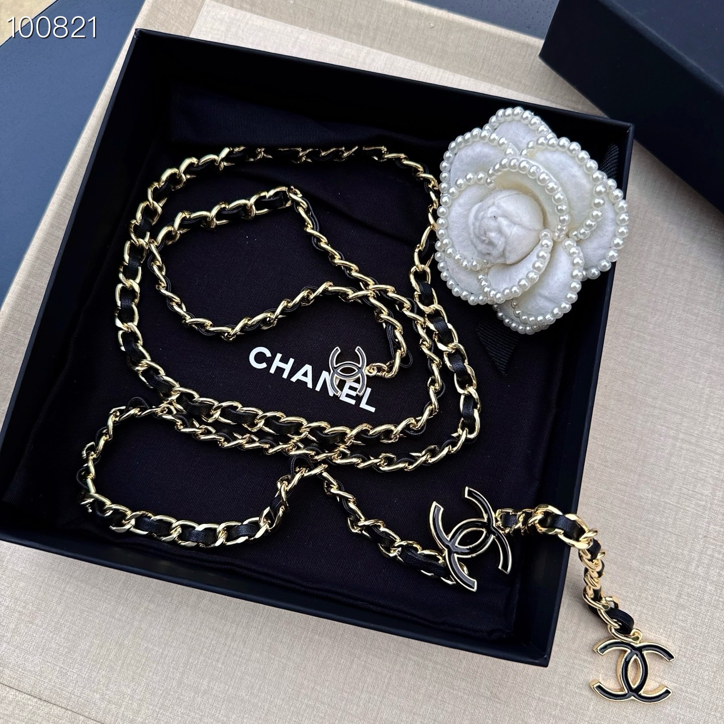 💥💥💥CHANEL 香奈儿 纯铜腰链编牛皮，长度：均码