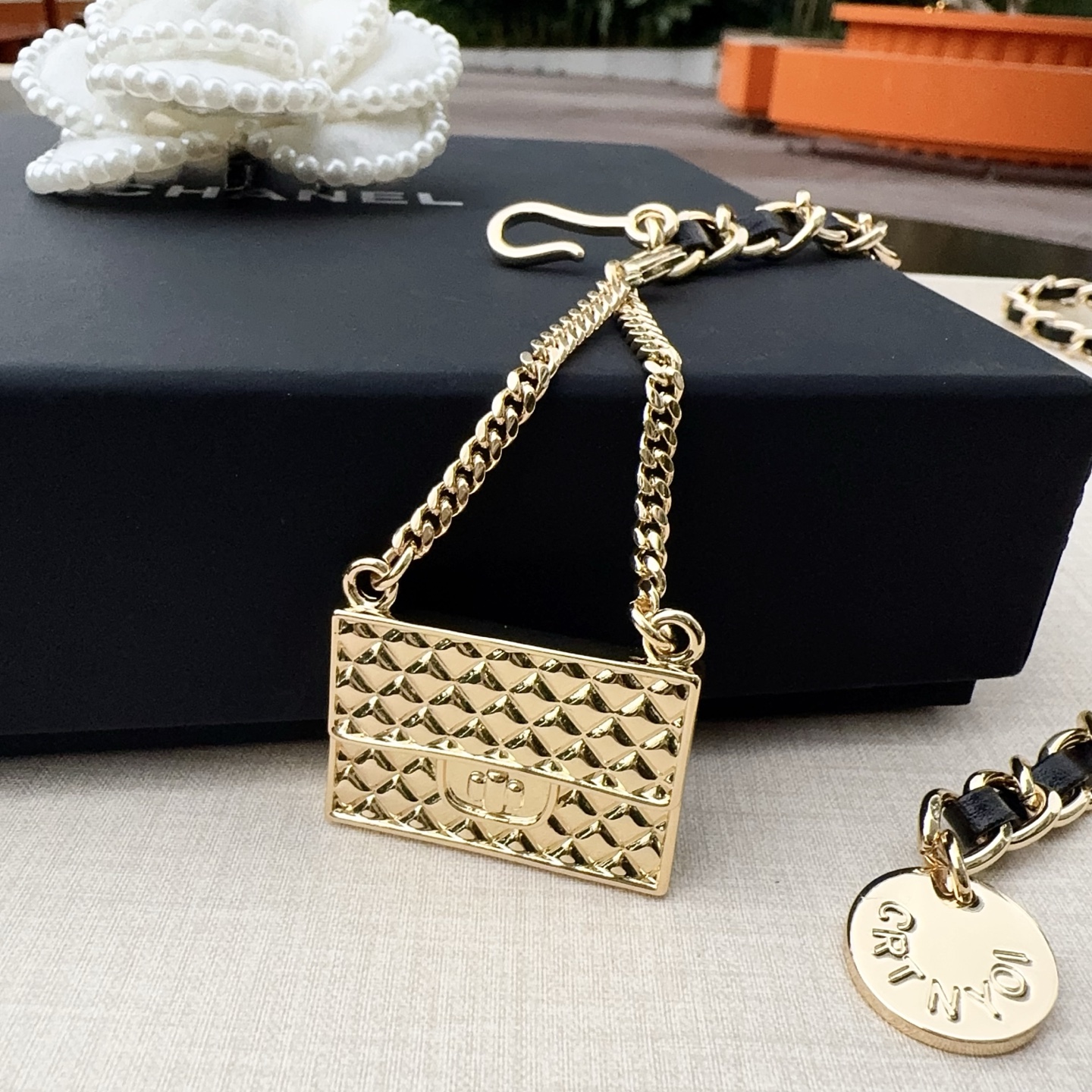 💥💥💥CHANEL 香奈儿腰链、纯铜手工编织牛皮腰链、经典优雅、时尚百搭，长度：均码，