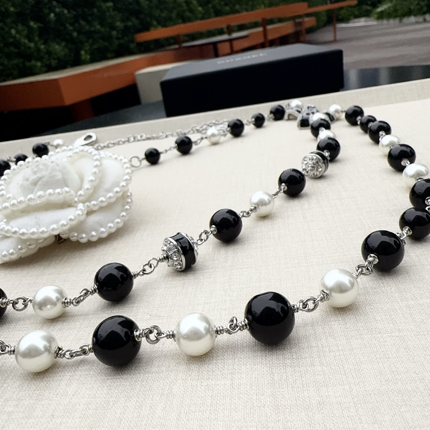 💥💥💥CHANEL 香奈儿、珍珠镶钻手工腰链、经典优雅、时尚百搭，长度：均码，