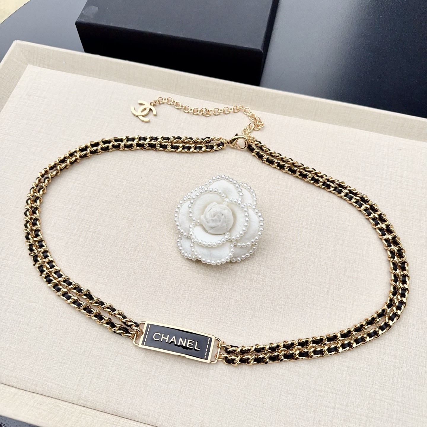 💥💥💥CHANEL 香奈儿、纯铜编织牛皮腰链、经典优雅、时尚百搭，长度：均码，