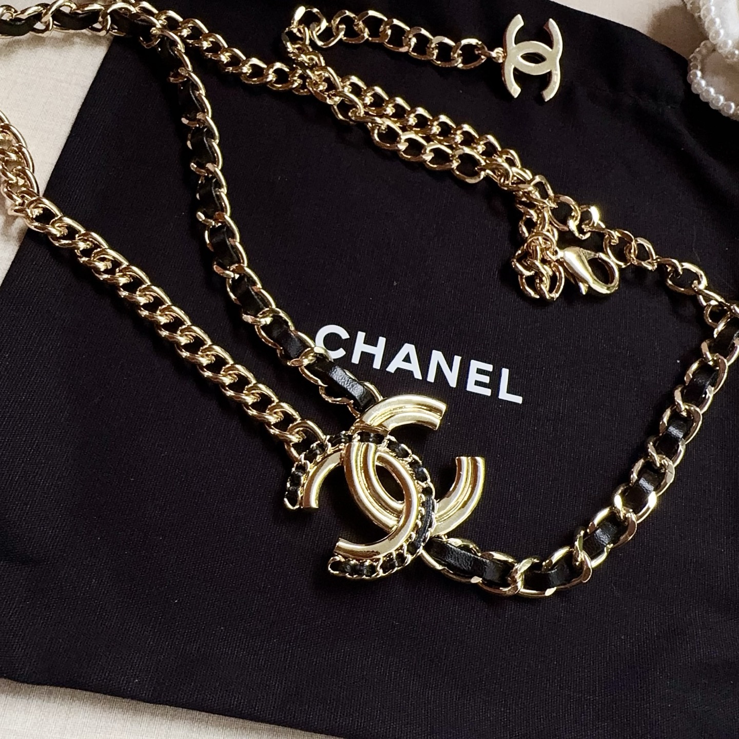 💥💥💥CHANEL 香奈儿、纯铜编织牛皮腰链、经典优雅、时尚百搭，长度：均码，