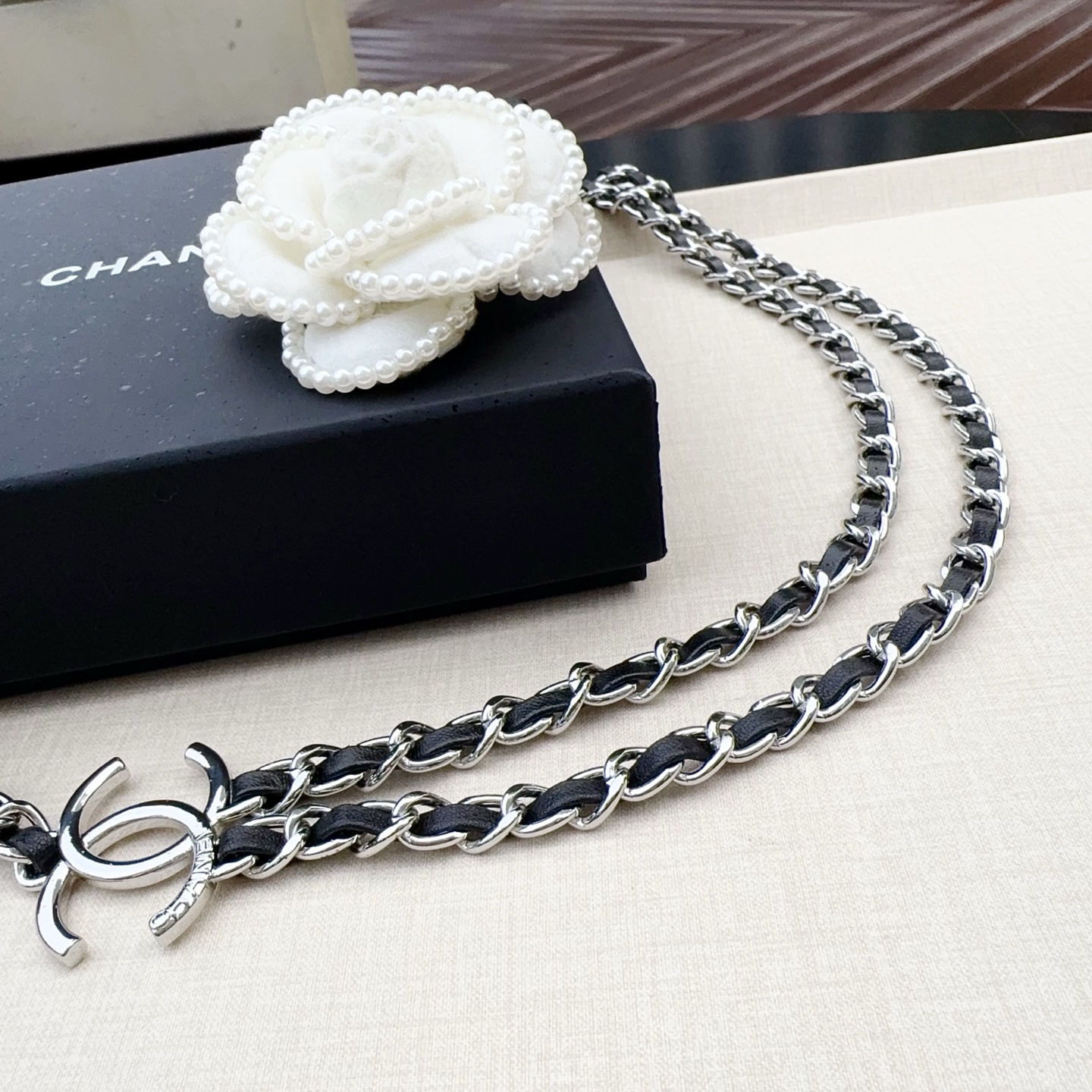 💥💥💥CHANEL 香奈儿、纯铜编织牛皮腰链、经典优雅、时尚百搭，长度：均码，