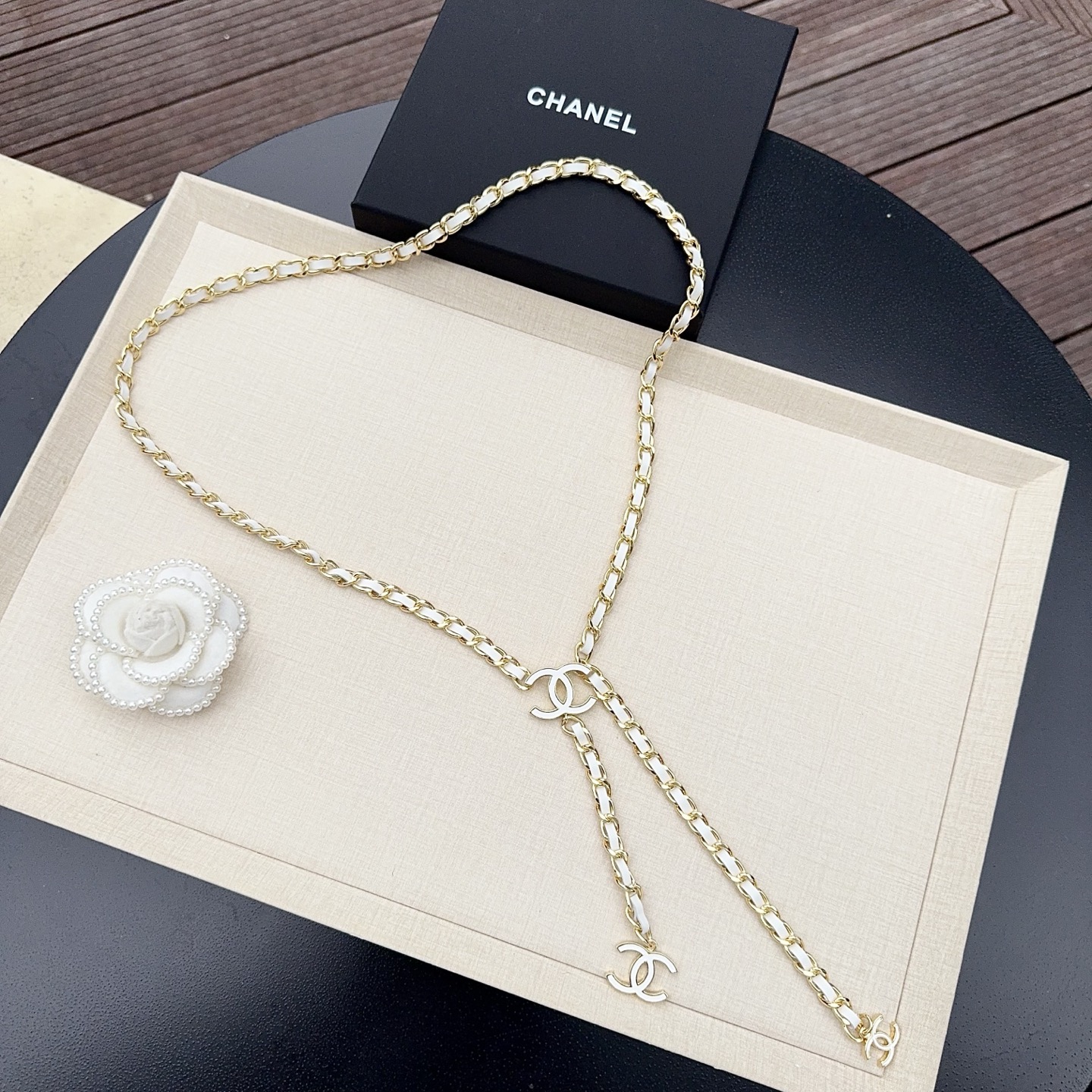 💥💥💥CHANEL 香奈儿、纯铜编织牛皮腰链、经典优雅、时尚百搭，长度：均码，