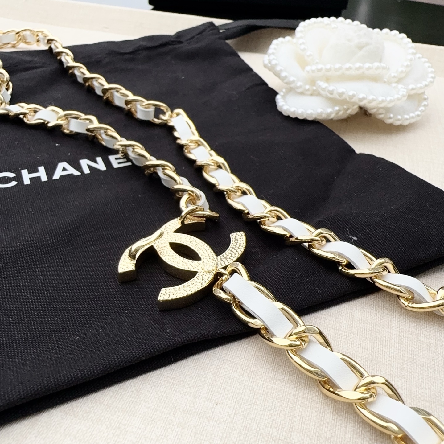💥💥💥CHANEL 香奈儿、纯铜编织牛皮腰链、经典优雅、时尚百搭，长度：均码，