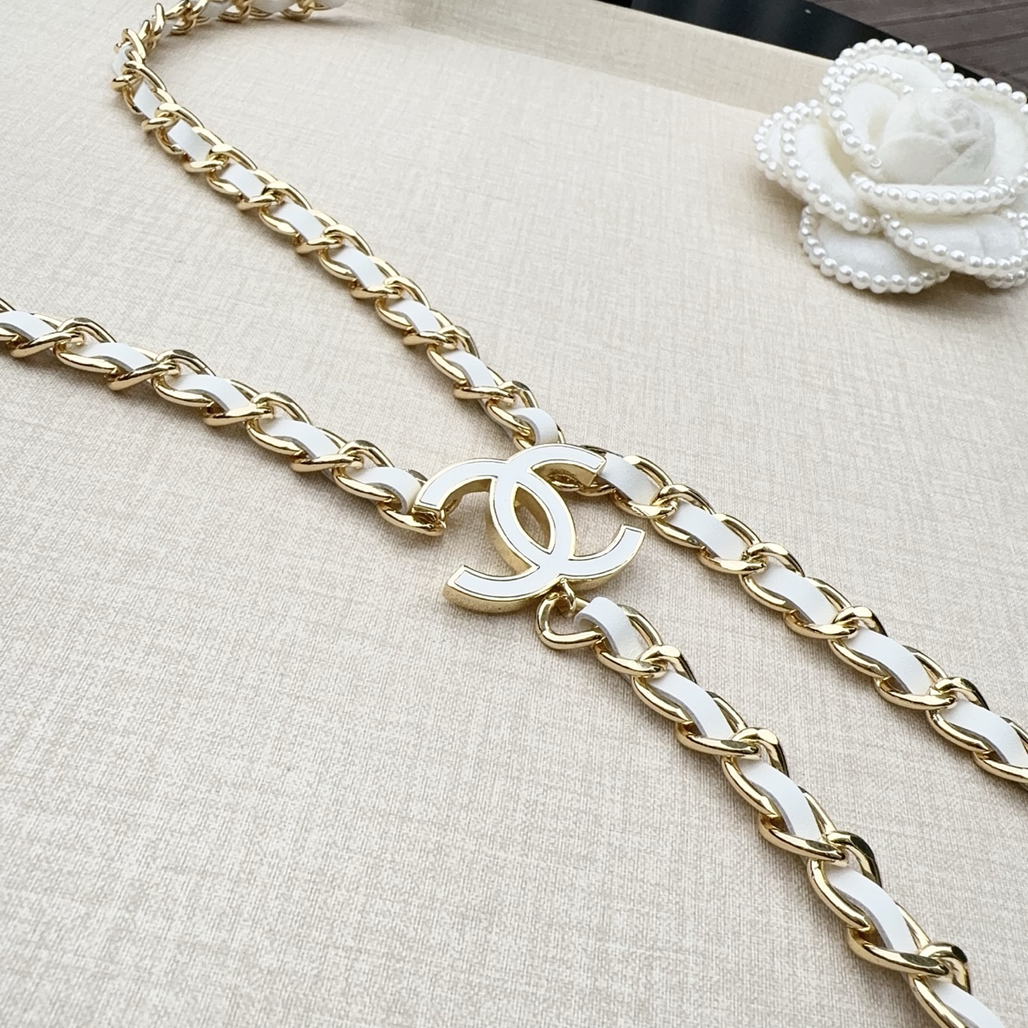 💥💥💥CHANEL 香奈儿、纯铜编织牛皮腰链、经典优雅、时尚百搭，长度：均码，