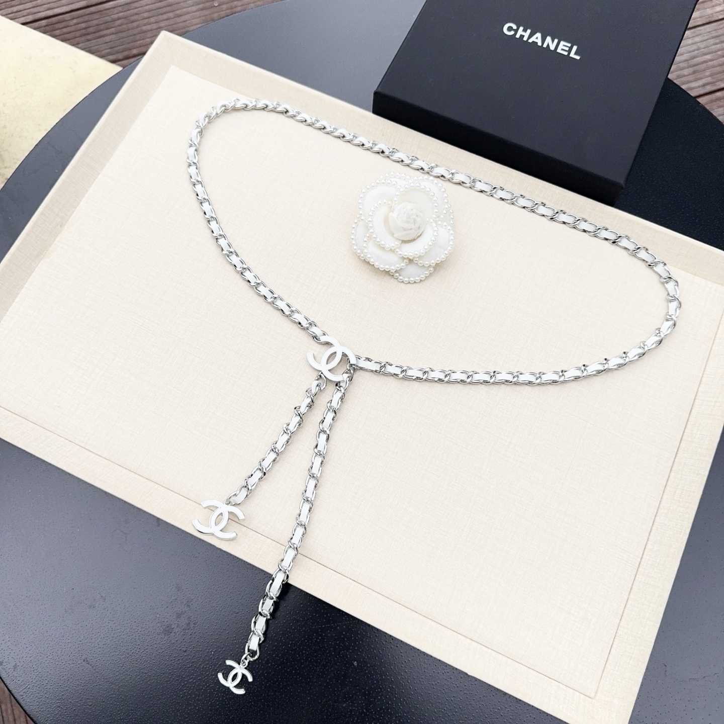 💥💥💥CHANEL 香奈儿、纯铜编织牛皮腰链、经典优雅、时尚百搭，长度：均码，