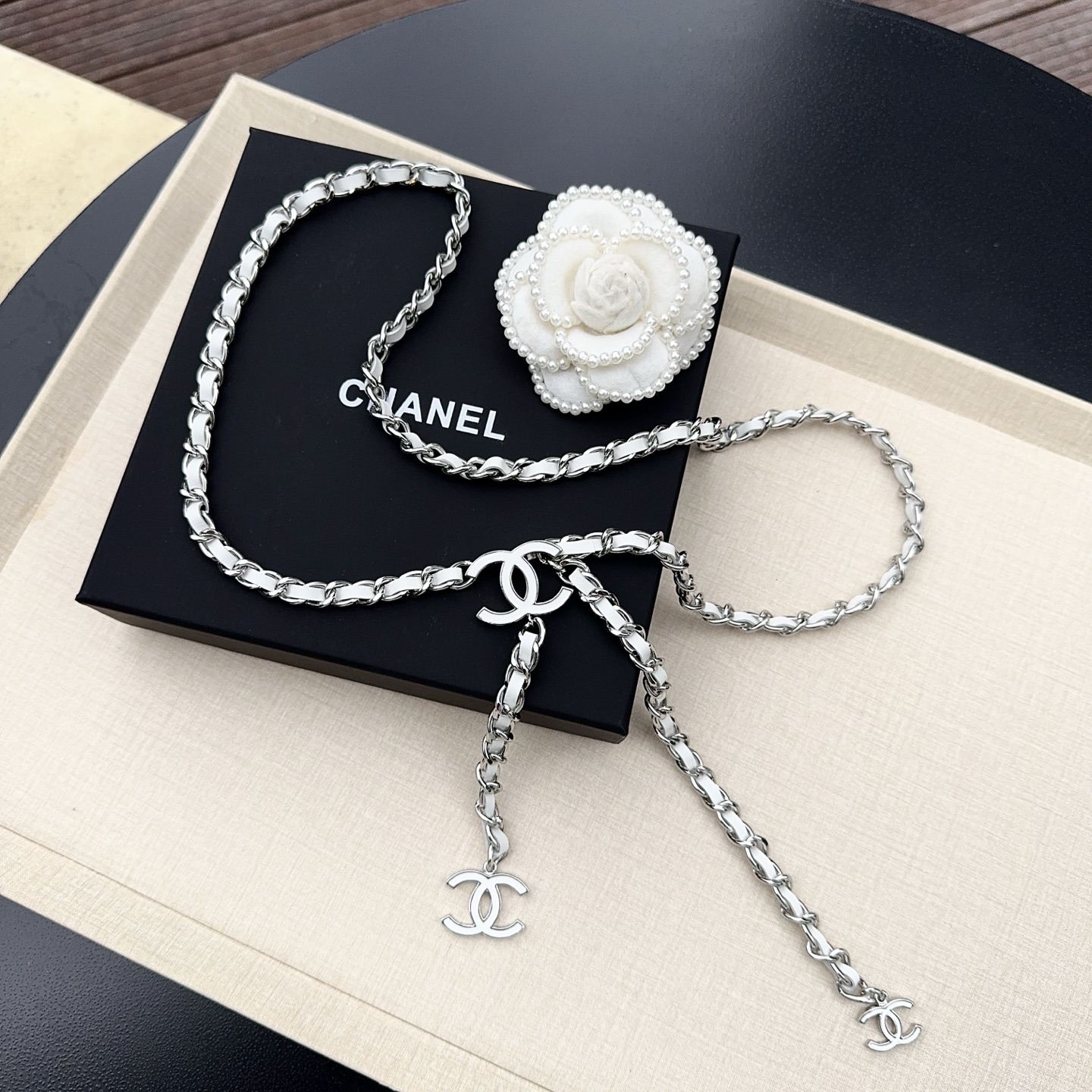 💥💥💥CHANEL 香奈儿、纯铜编织牛皮腰链、经典优雅、时尚百搭，长度：均码，