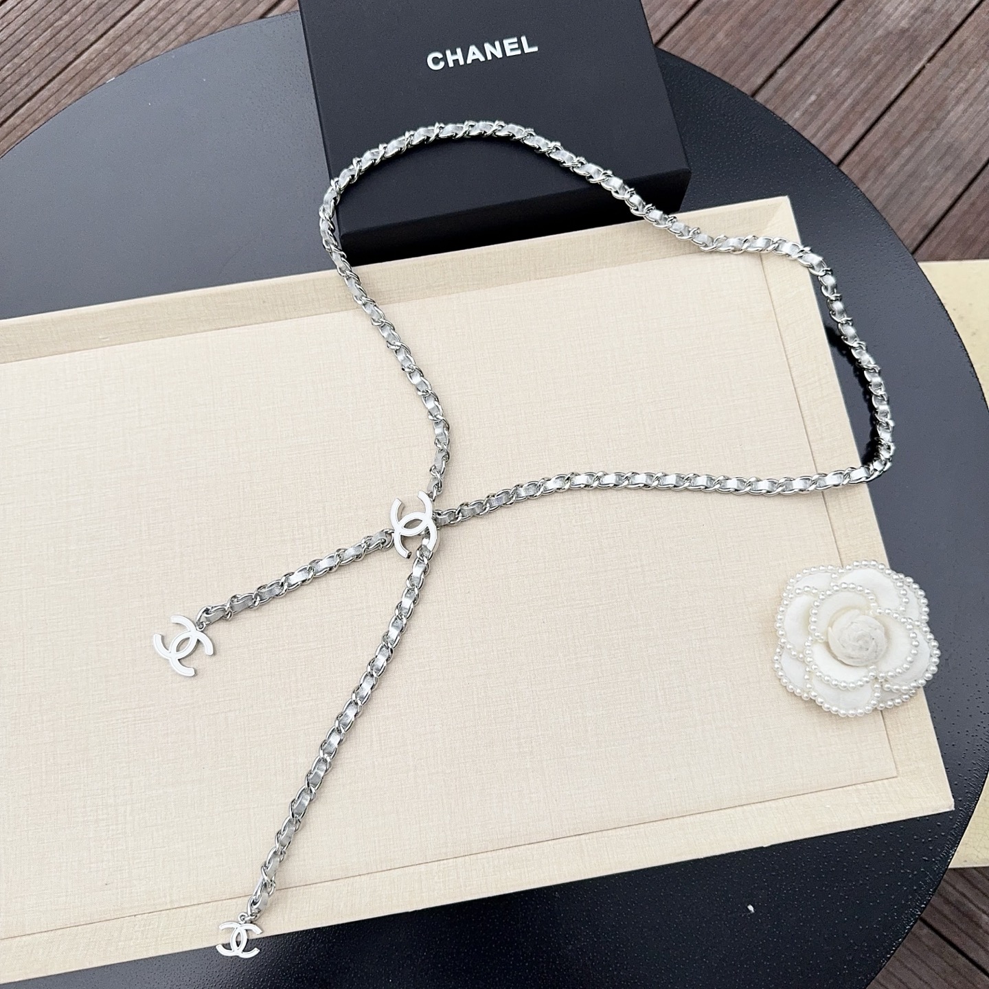 💥💥💥CHANEL 香奈儿、纯铜编织牛皮腰链、经典优雅、时尚百搭，长度：均码，