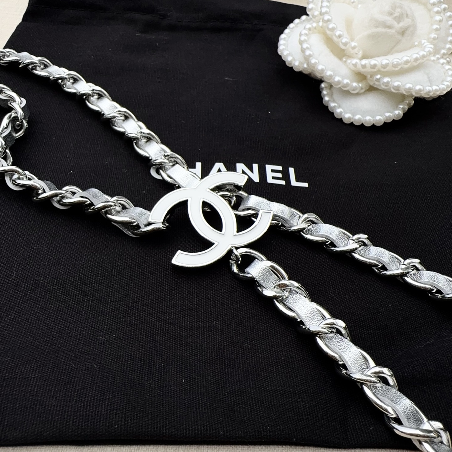 💥💥💥CHANEL 香奈儿、纯铜编织牛皮腰链、经典优雅、时尚百搭，长度：均码，