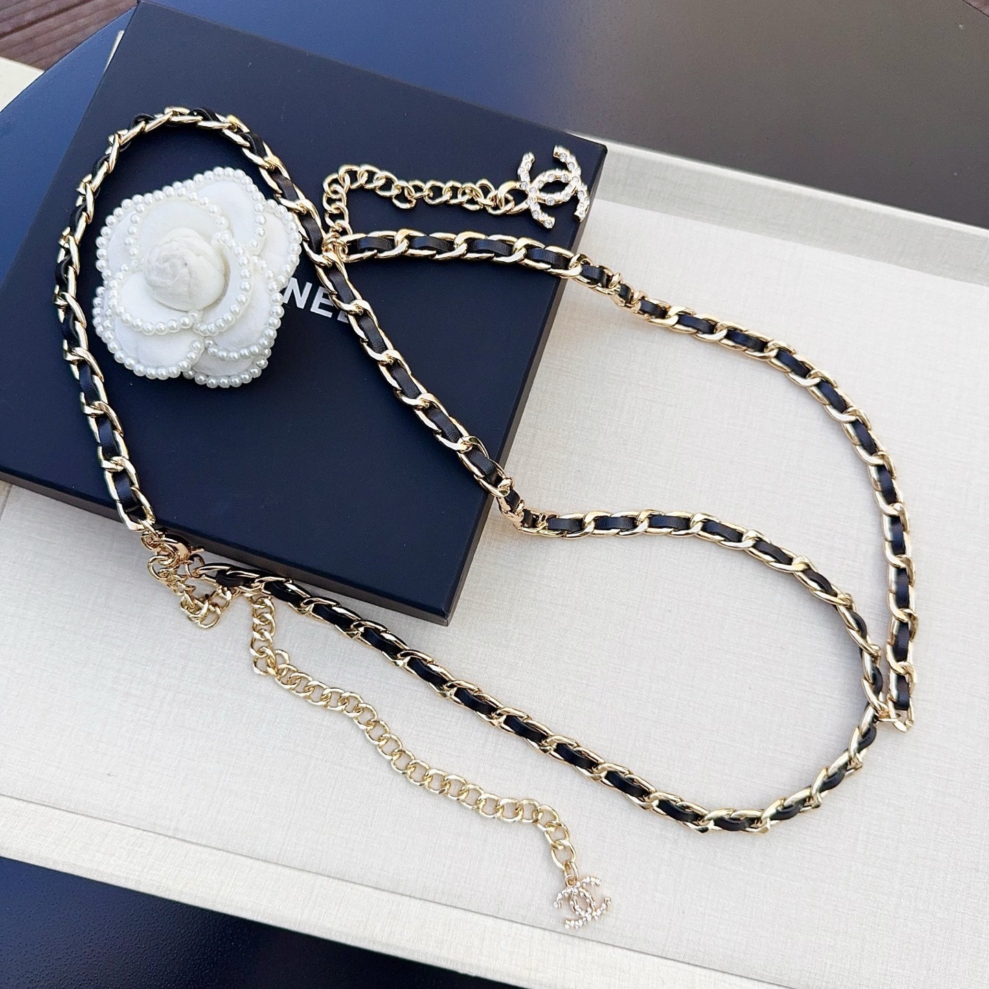 💥💥💥CHANEL 香奈儿  纯铜镶钻腰链、时尚简约，休闲百搭🌹  长度：均码，