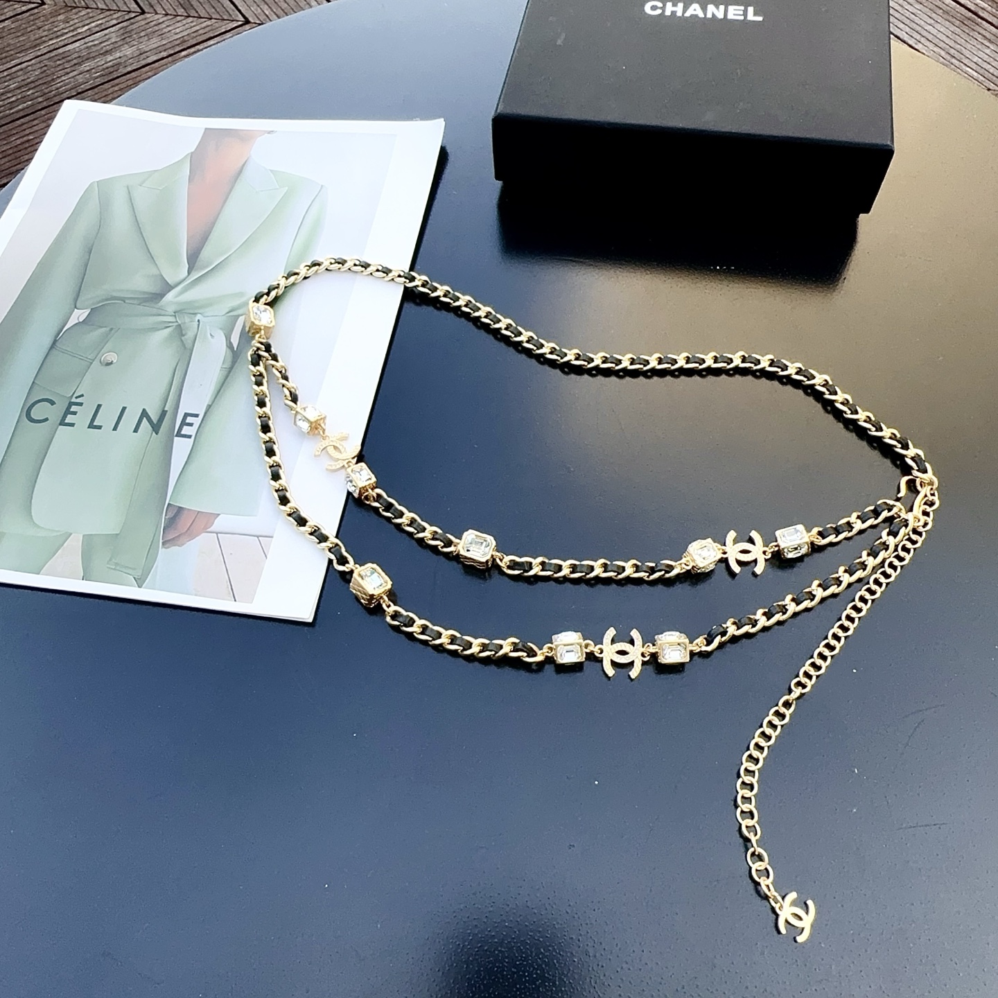 💥💥💥CHANEL 香奈儿 纯铜镶钻腰链、时尚简约,休闲百搭🌹 长度:均码, 💥💥💥CHANEL 香奈儿 纯铜镶钻腰链、时尚简约,休闲百搭🌹 长度:均码,