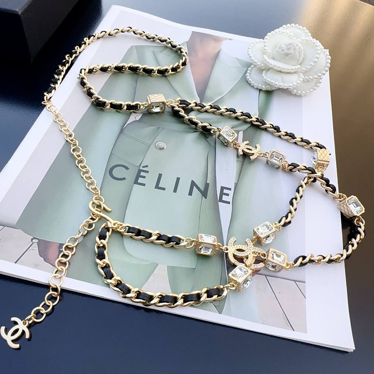 💥💥💥CHANEL 香奈儿  纯铜镶钻腰链、时尚简约，休闲百搭🌹  长度：均码，