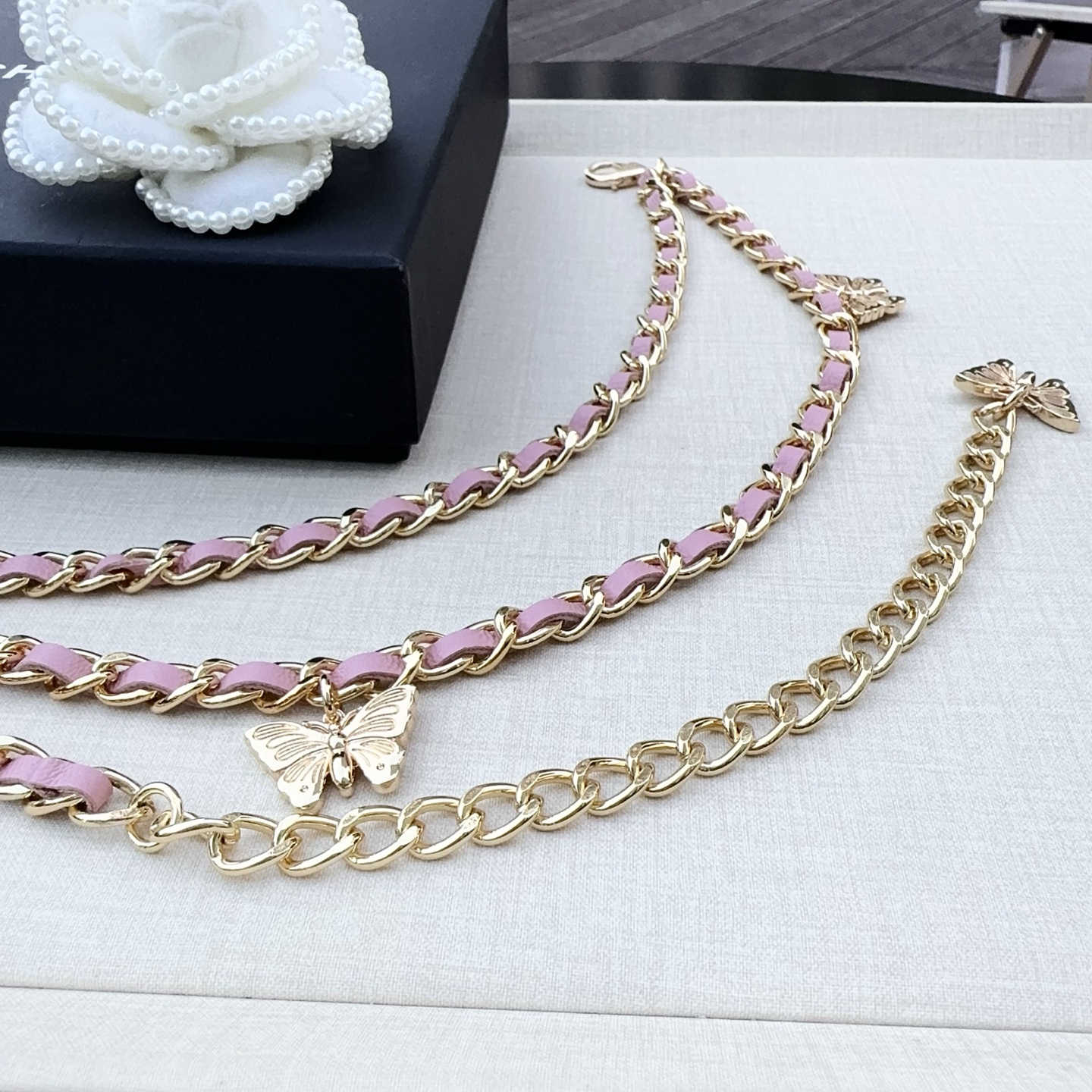 💥💥💥CHANEL 香奈儿、编织牛皮腰链、经典优雅、时尚百搭，长度：均码，