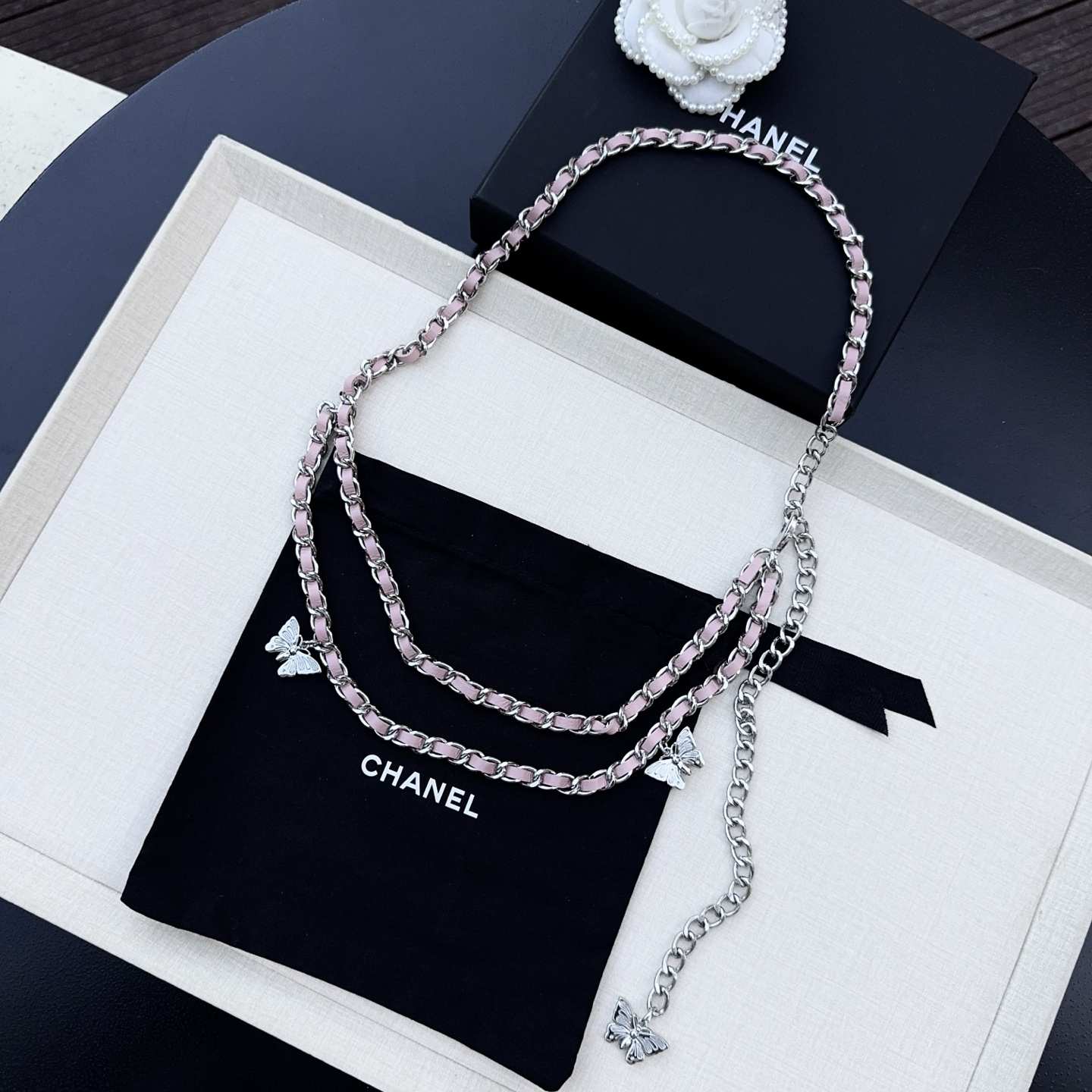 💥💥💥CHANEL 香奈儿、编织牛皮腰链、经典优雅、时尚百搭，长度：均码，