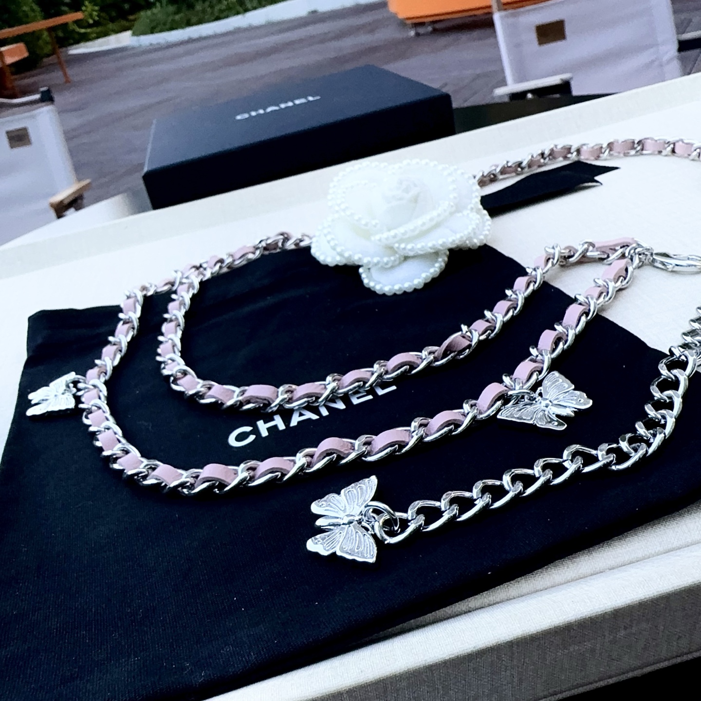 💥💥💥CHANEL 香奈儿、编织牛皮腰链、经典优雅、时尚百搭，长度：均码，