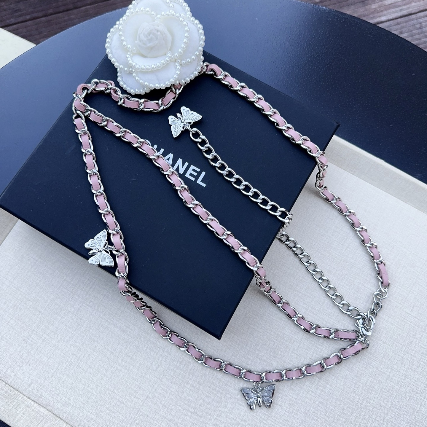 💥💥💥CHANEL 香奈儿、编织牛皮腰链、经典优雅、时尚百搭，长度：均码，