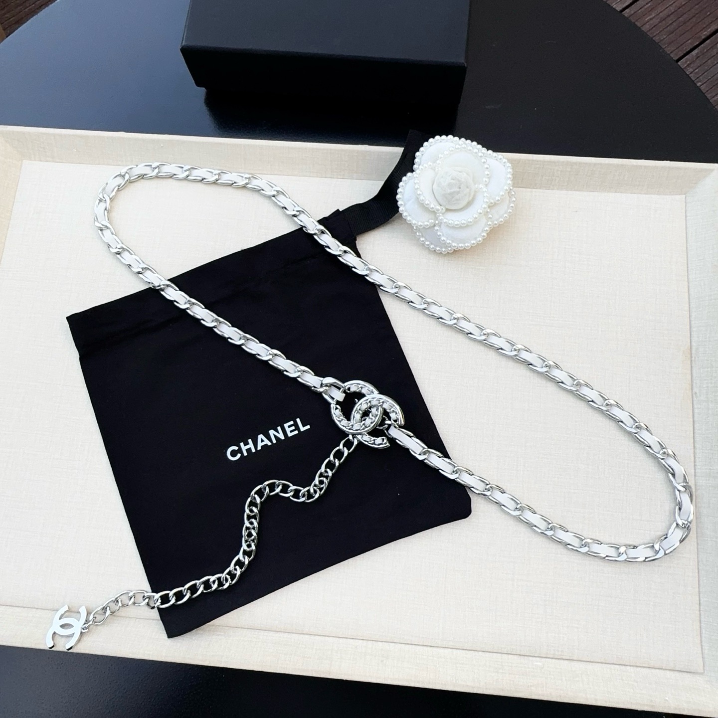💥💥💥CHANEL 香奈儿、编织牛皮腰链、经典优雅、时尚百搭，长度：均码，
