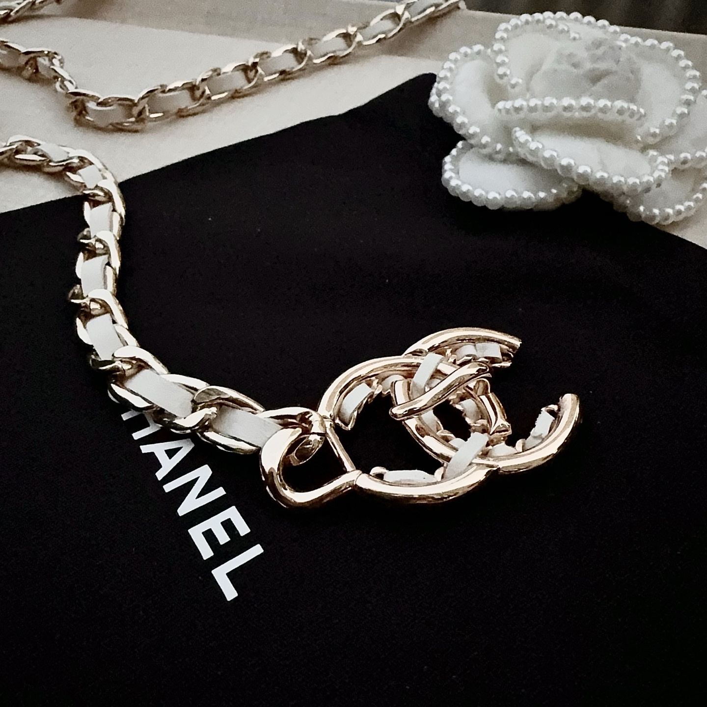 💥💥💥CHANEL 香奈儿、编织牛皮腰链、经典优雅、时尚百搭，长度：均码，