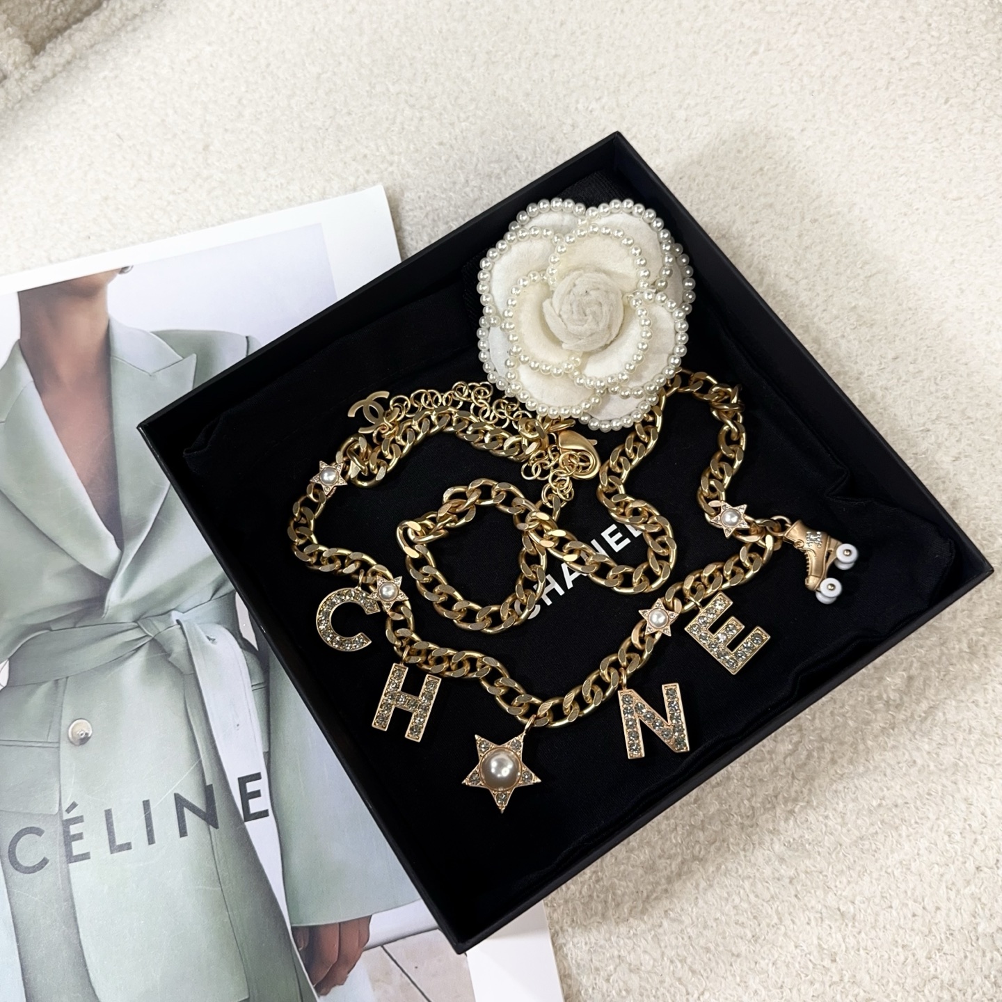 💥💥💥CHANEL 香奈儿  手工镶钻编皮腰链，优雅气质，时尚品味🌹，长度：均码，