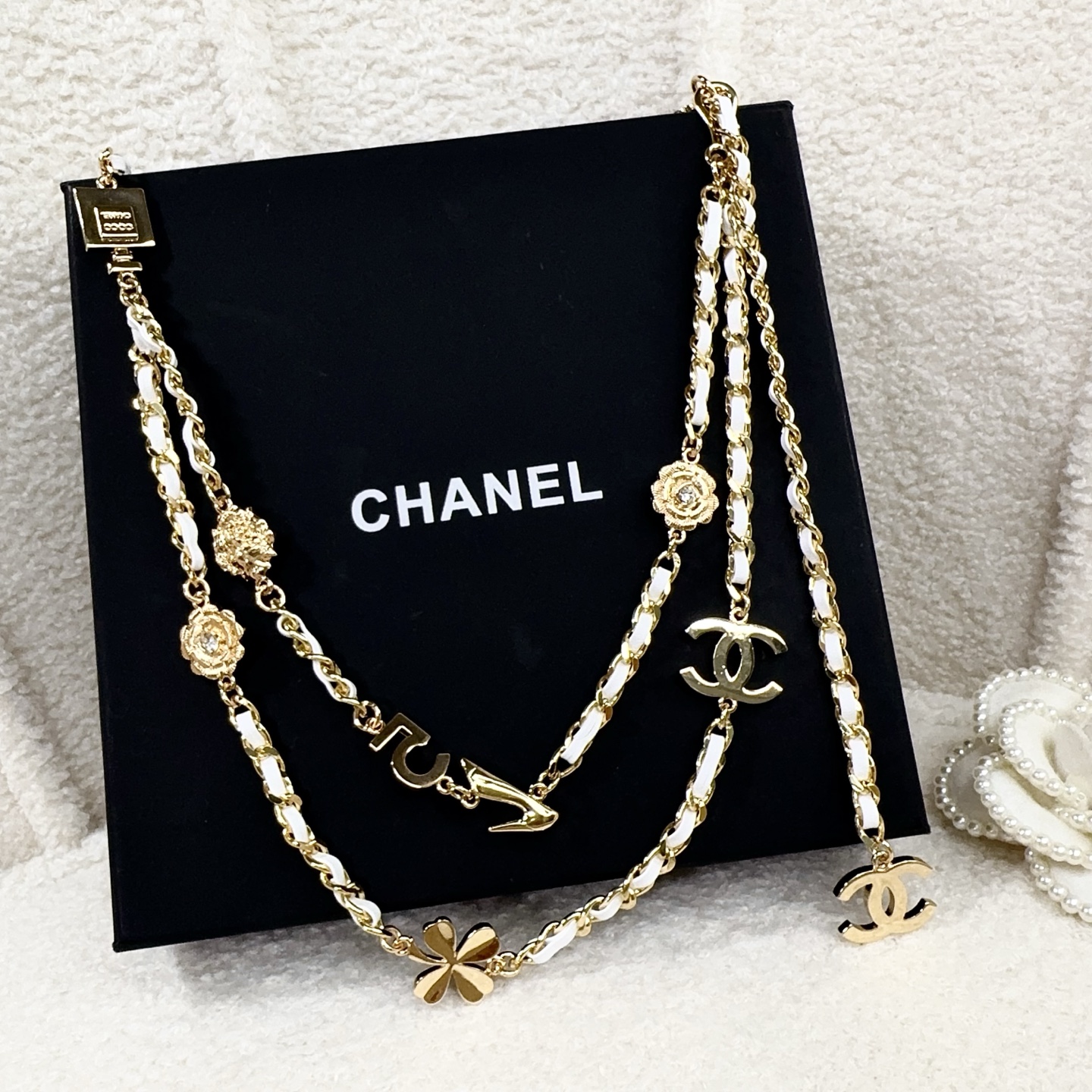 💥💥💥CHANEL 香奈儿  精品小五金手工编皮腰链，优雅气质，时尚品味🌹，长度：均码，