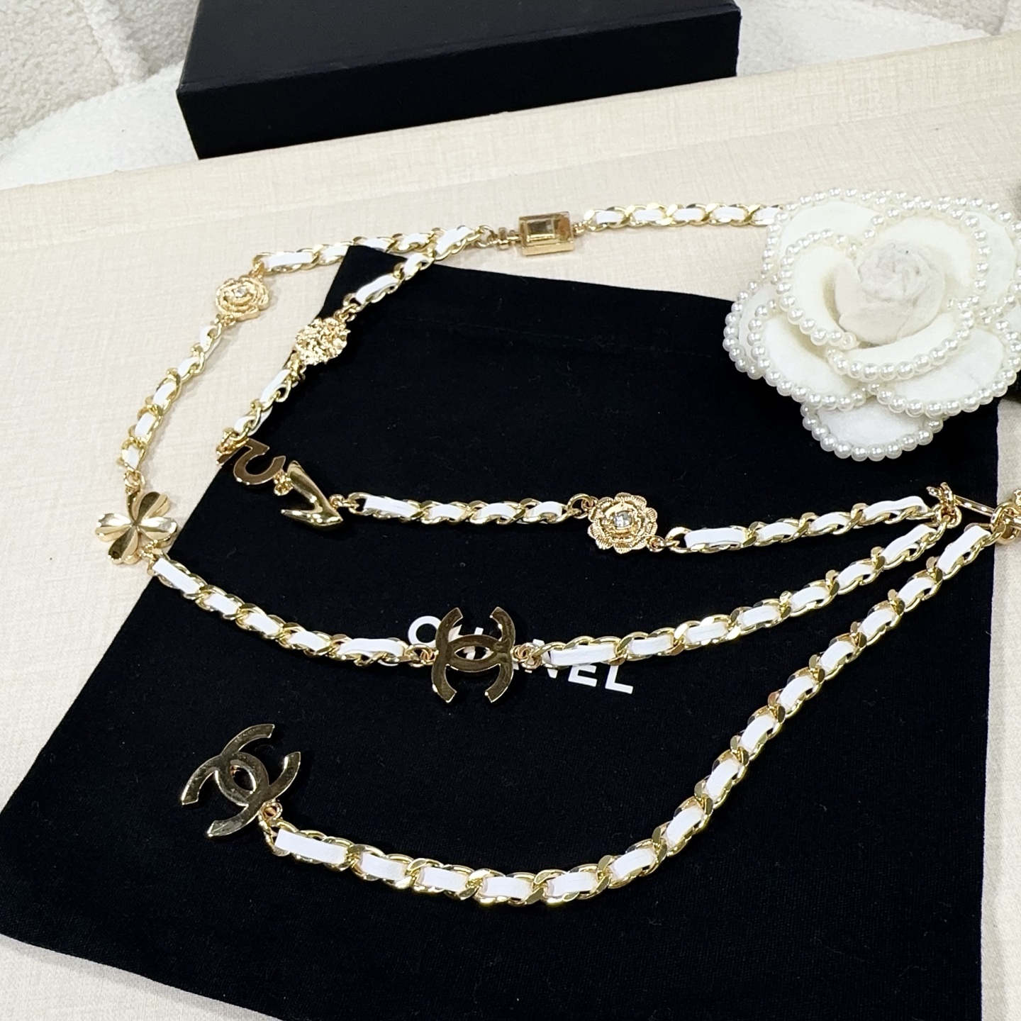 💥💥💥CHANEL 香奈儿  精品小五金手工编皮腰链，优雅气质，时尚品味🌹，长度：均码，