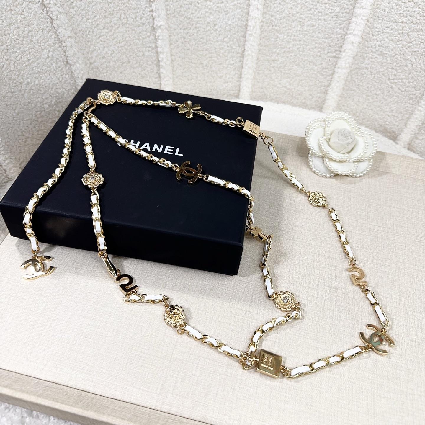 💥💥💥CHANEL 香奈儿  精品小五金手工编皮腰链，优雅气质，时尚品味🌹，长度：均码，