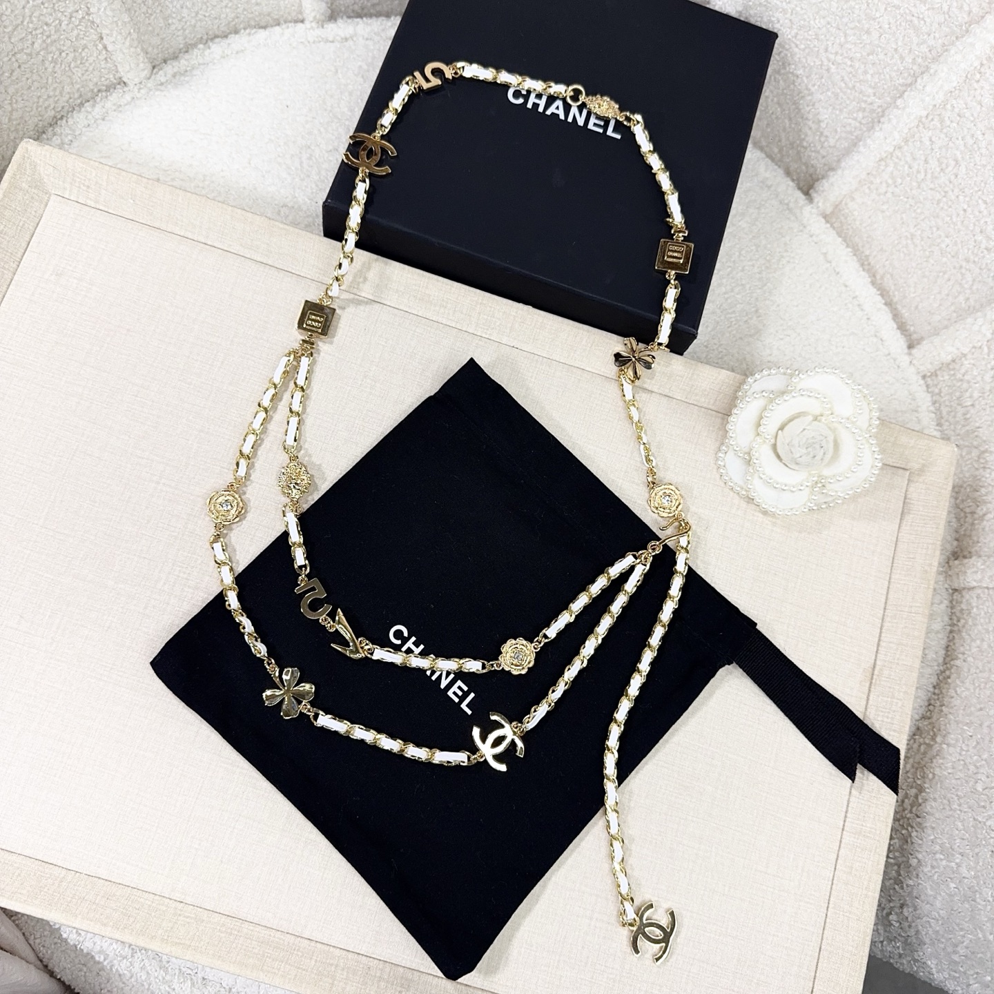 💥💥💥CHANEL 香奈儿  精品小五金手工编皮腰链，优雅气质，时尚品味🌹，长度：均码，