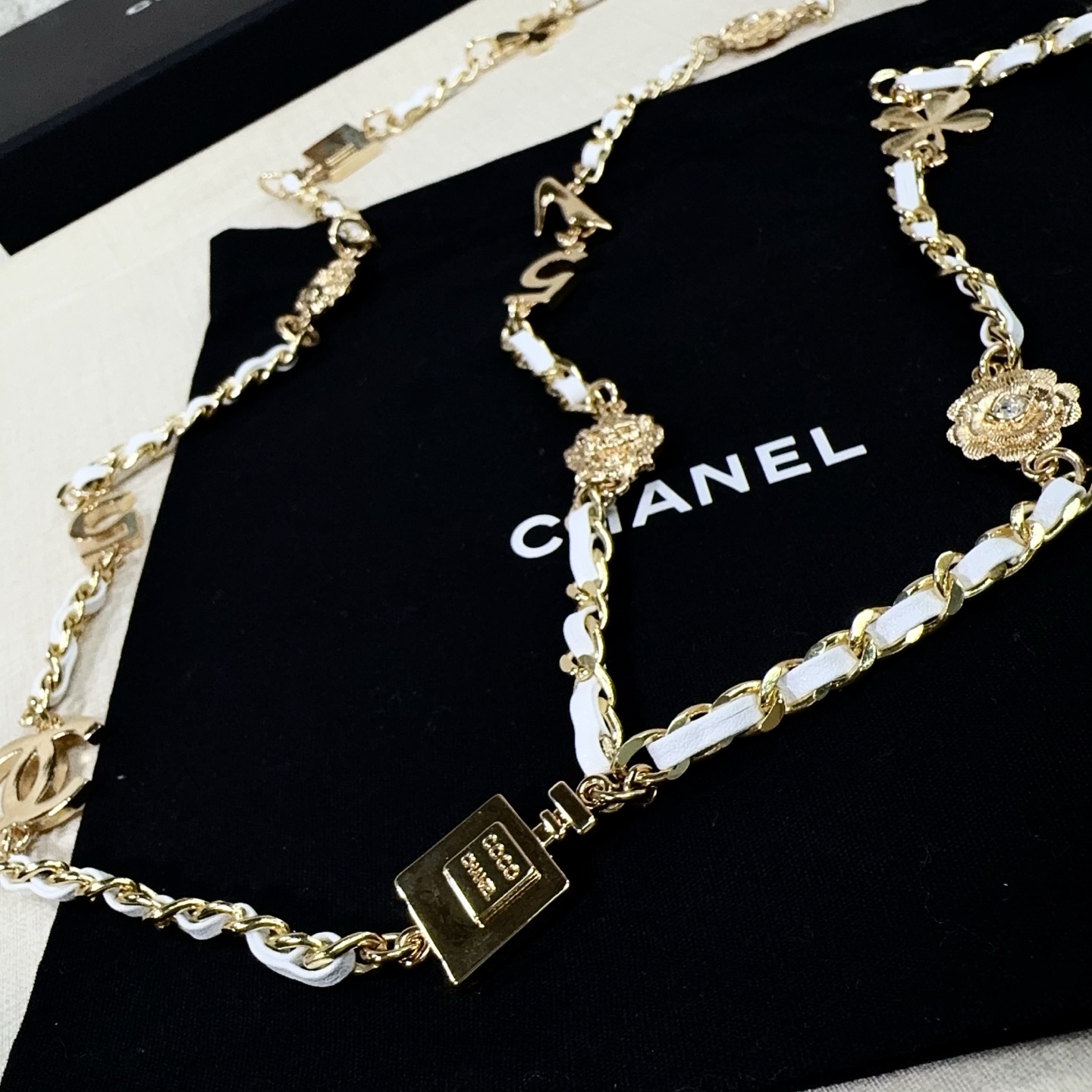 💥💥💥CHANEL 香奈儿  精品小五金手工编皮腰链，优雅气质，时尚品味🌹，长度：均码，