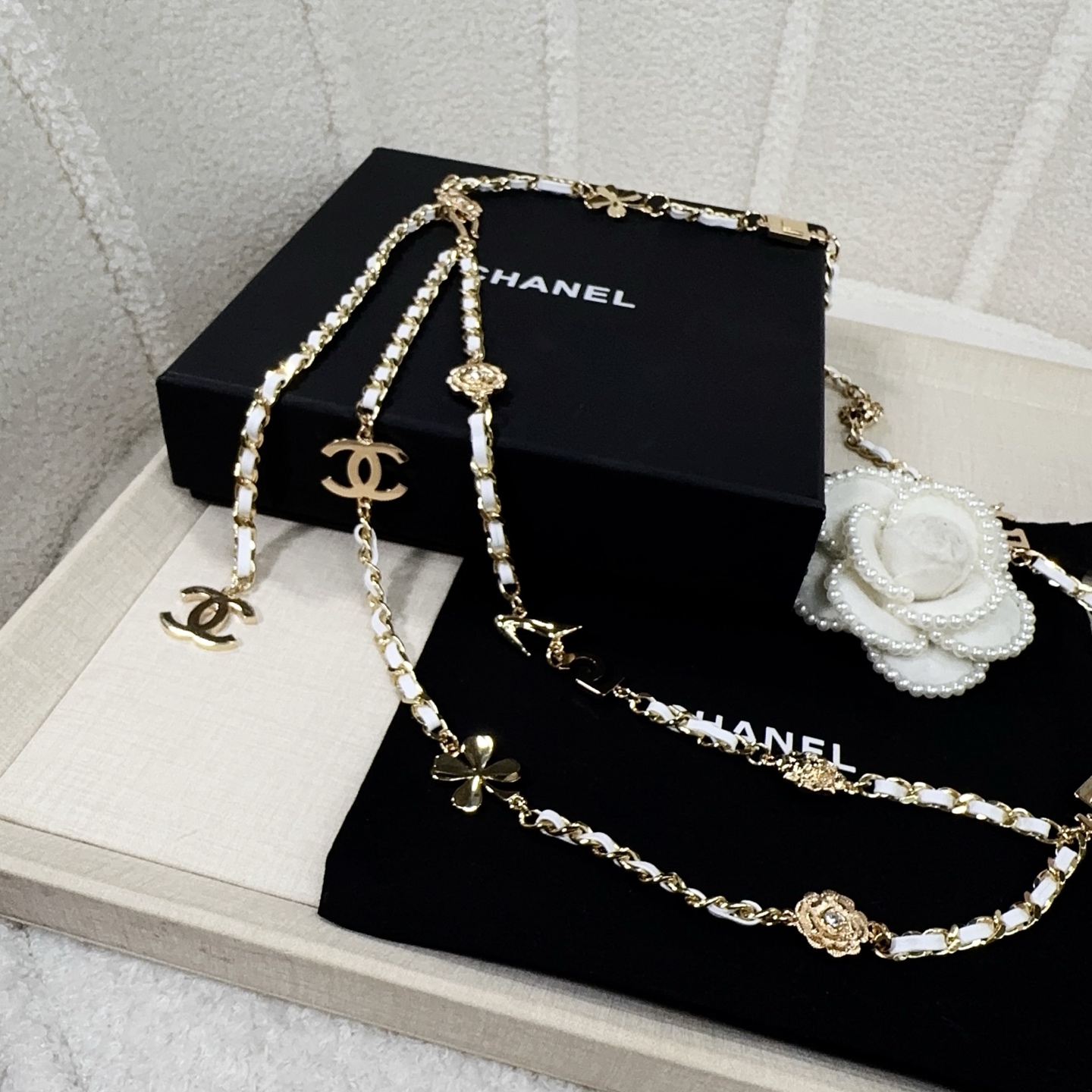 💥💥💥CHANEL 香奈儿  精品小五金手工编皮腰链，优雅气质，时尚品味🌹，长度：均码，