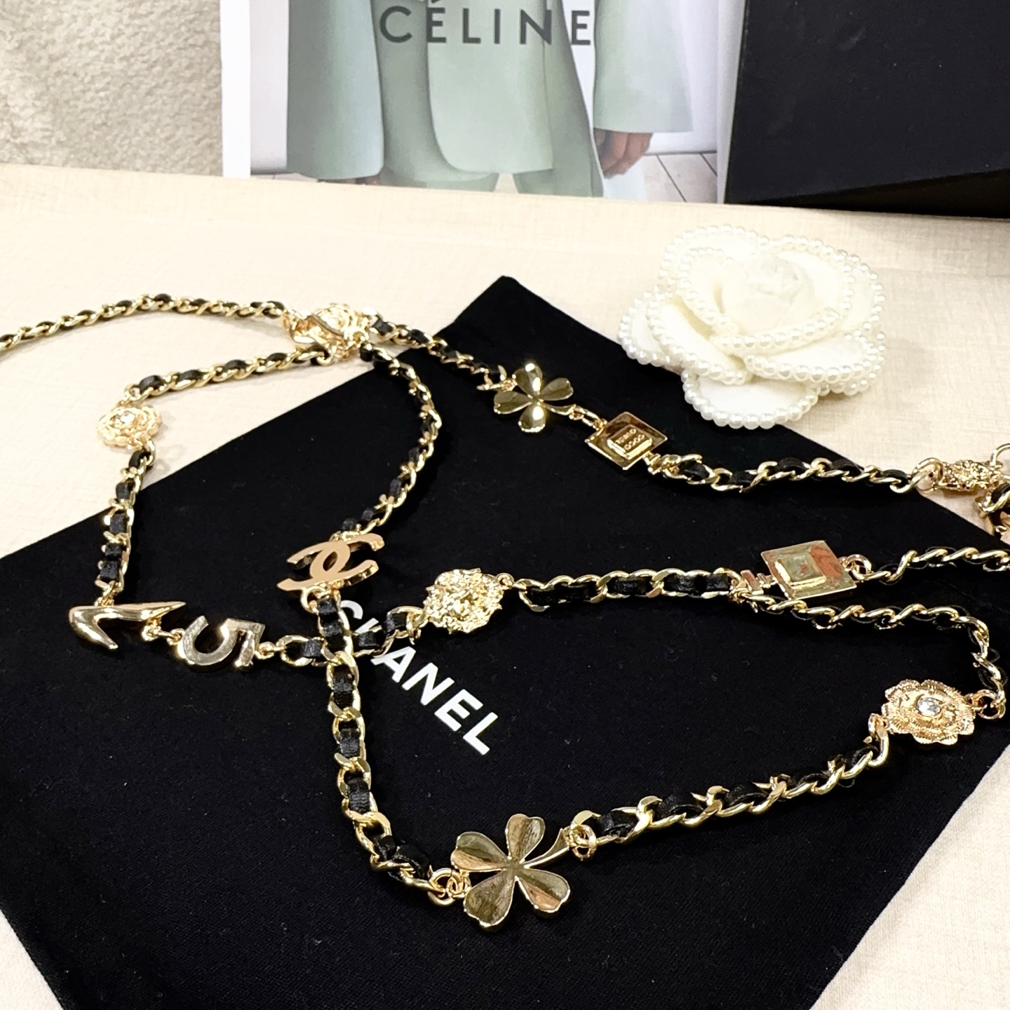 💥💥💥CHANEL 香奈儿  精品小五金手工编皮腰链，优雅气质，时尚品味🌹，长度：均码，