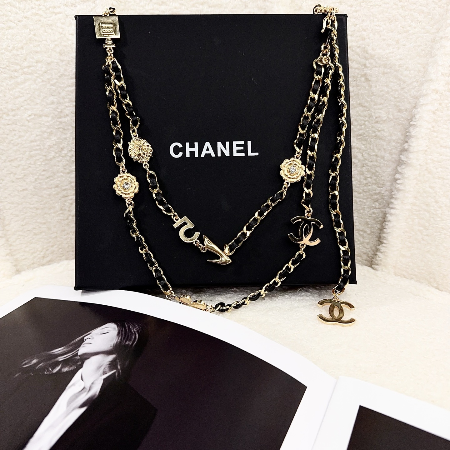 💥💥💥CHANEL 香奈儿  精品小五金手工编皮腰链，优雅气质，时尚品味🌹，长度：均码，