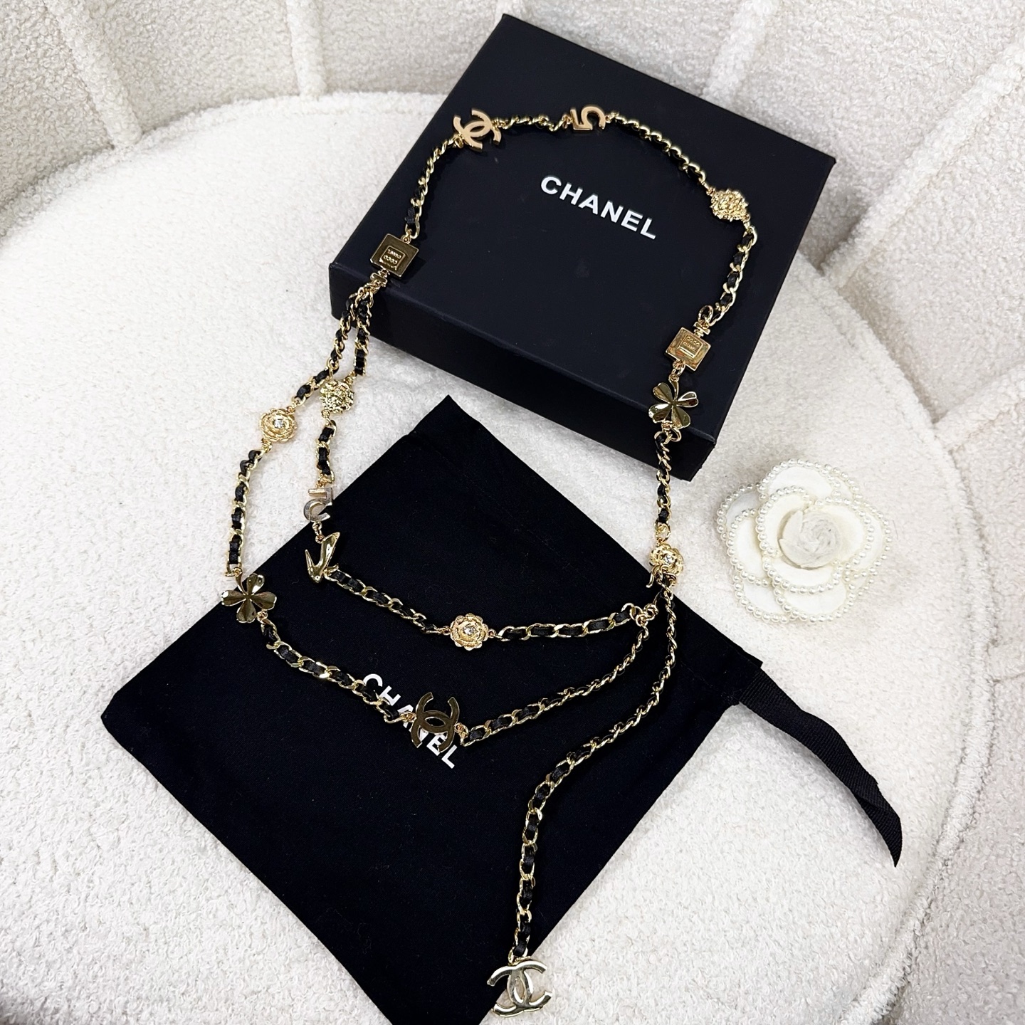 💥💥💥CHANEL 香奈儿  精品小五金手工编皮腰链，优雅气质，时尚品味🌹，长度：均码，