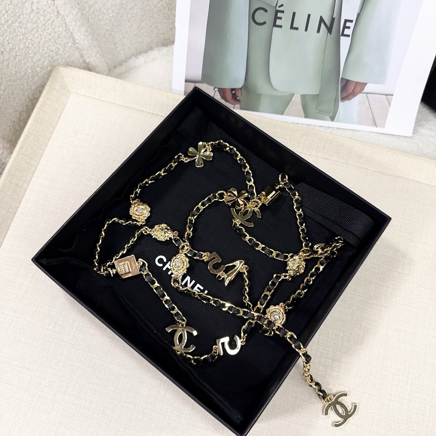 💥💥💥CHANEL 香奈儿  精品小五金手工编皮腰链，优雅气质，时尚品味🌹，长度：均码，