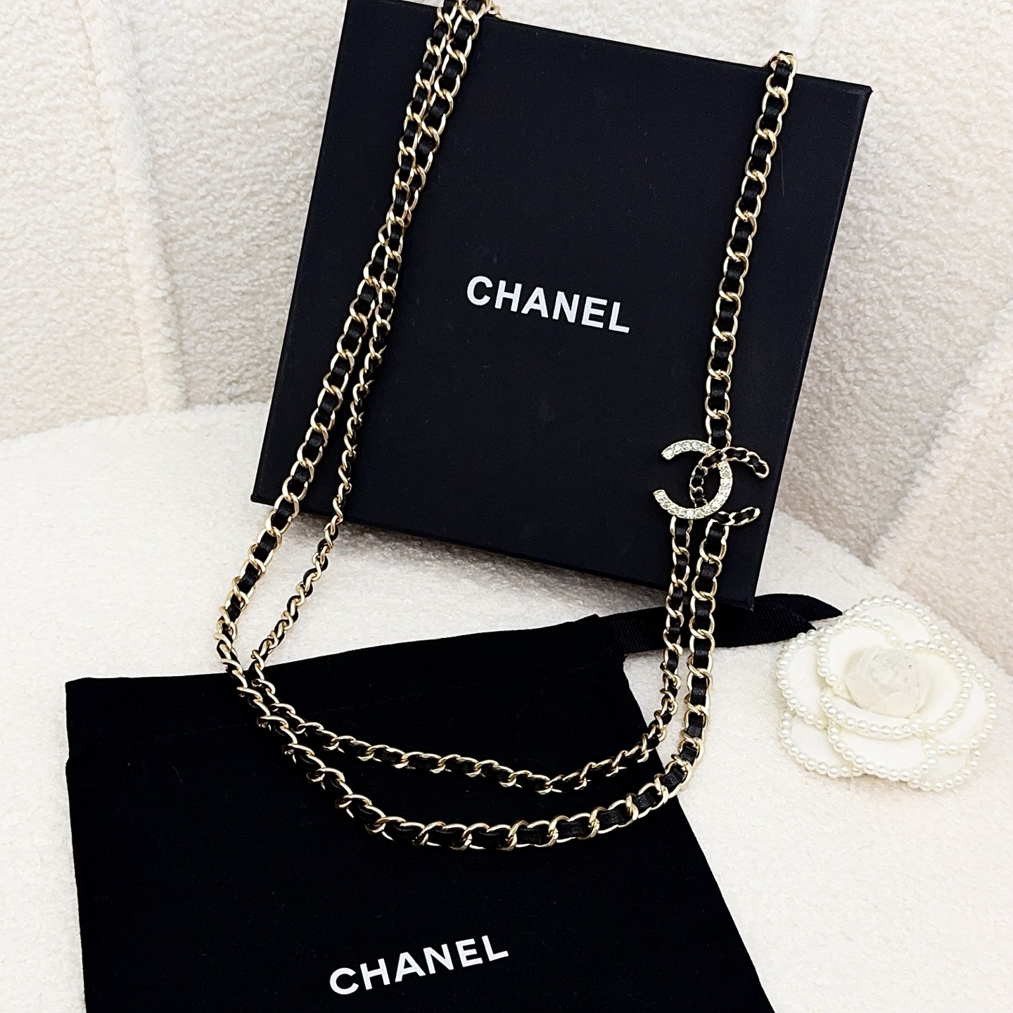 💥💥💥CHANEL 香奈儿  镶钻手工编皮腰链，优雅气质，时尚品味🌹🌹🌹，长度：均码，