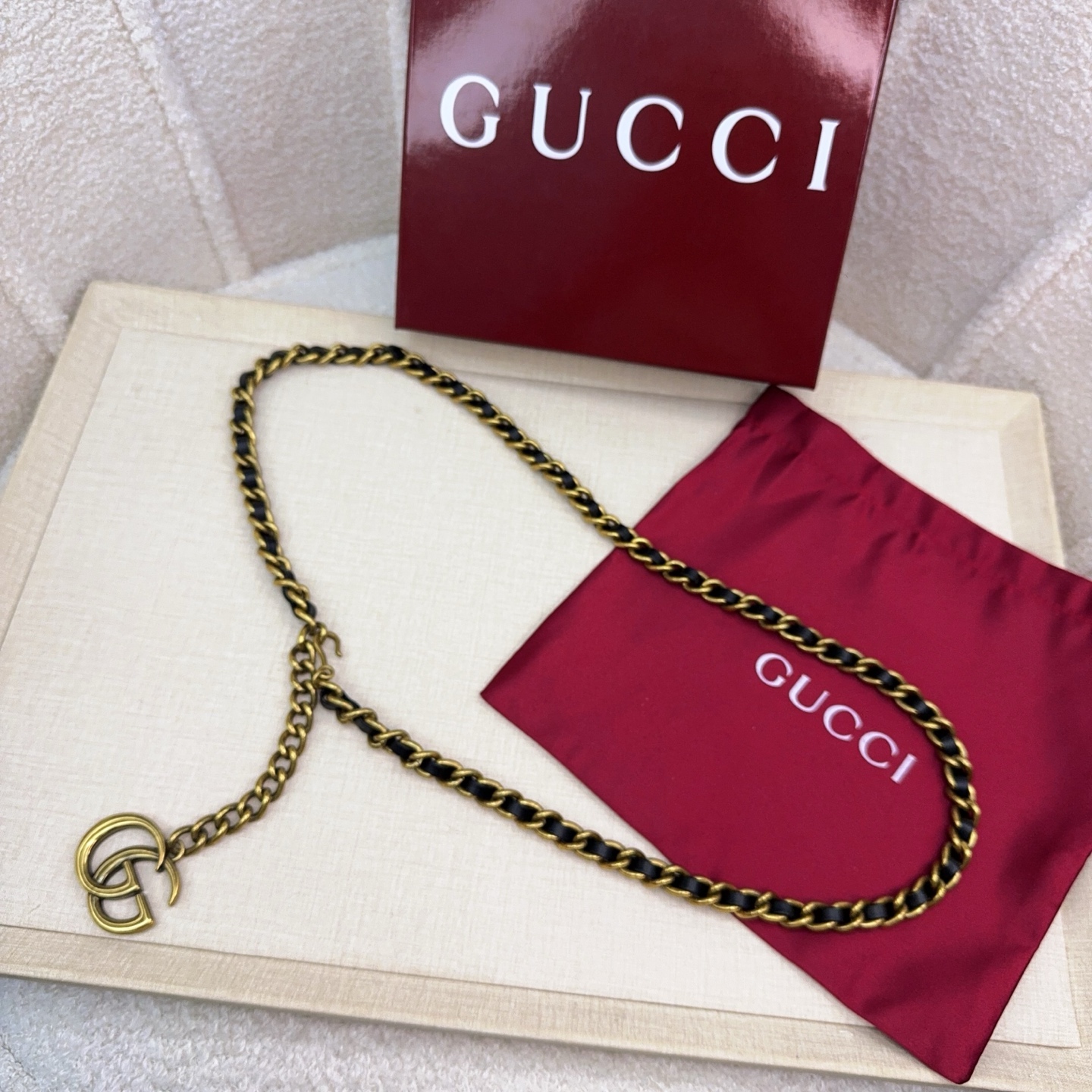 💥💥💥CUCCI  古奇新款手工编皮腰链、经典优雅、时尚百搭，长度：均码，