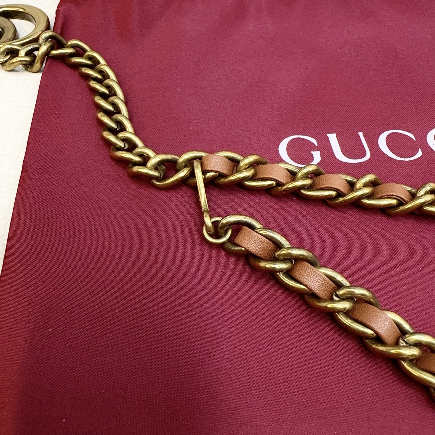 💥💥💥CUCCI  古奇新款手工编皮腰链、经典优雅、时尚百搭，长度：均码，