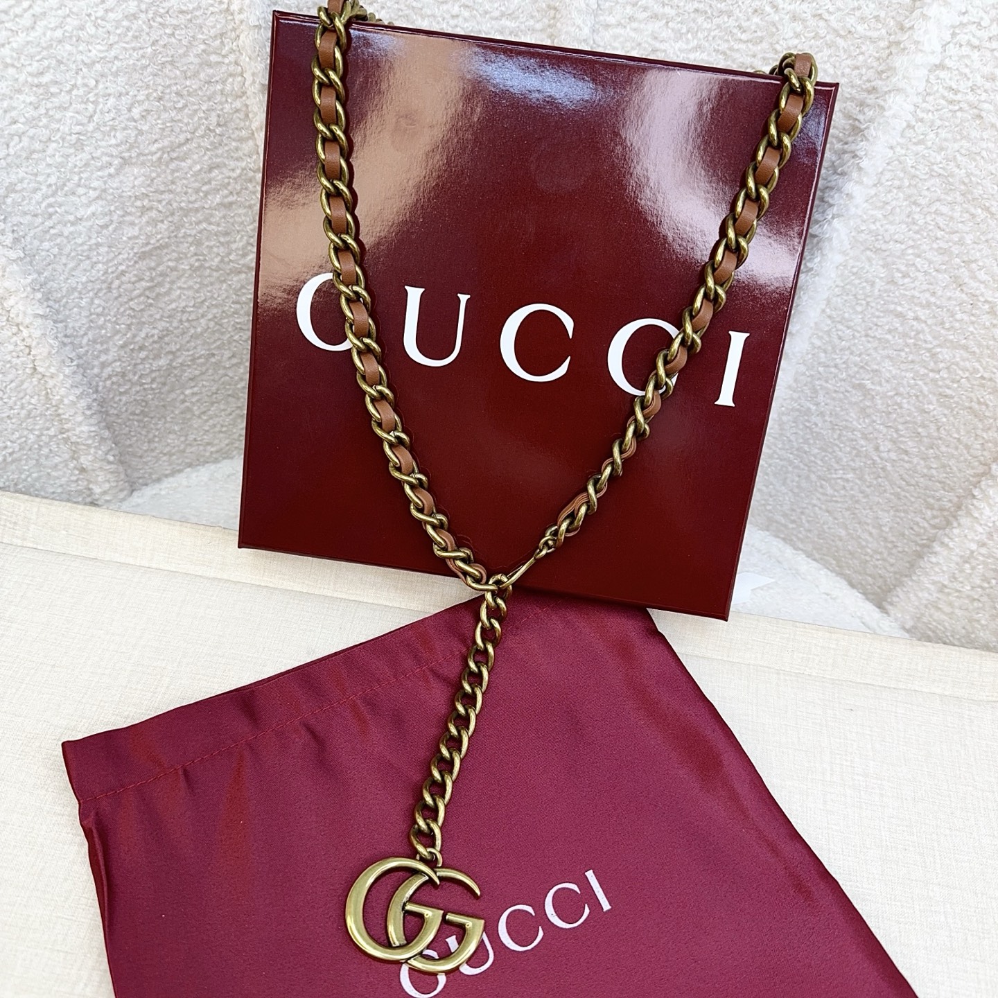 💥💥💥CUCCI  古奇新款手工编皮腰链、经典优雅、时尚百搭，长度：均码，