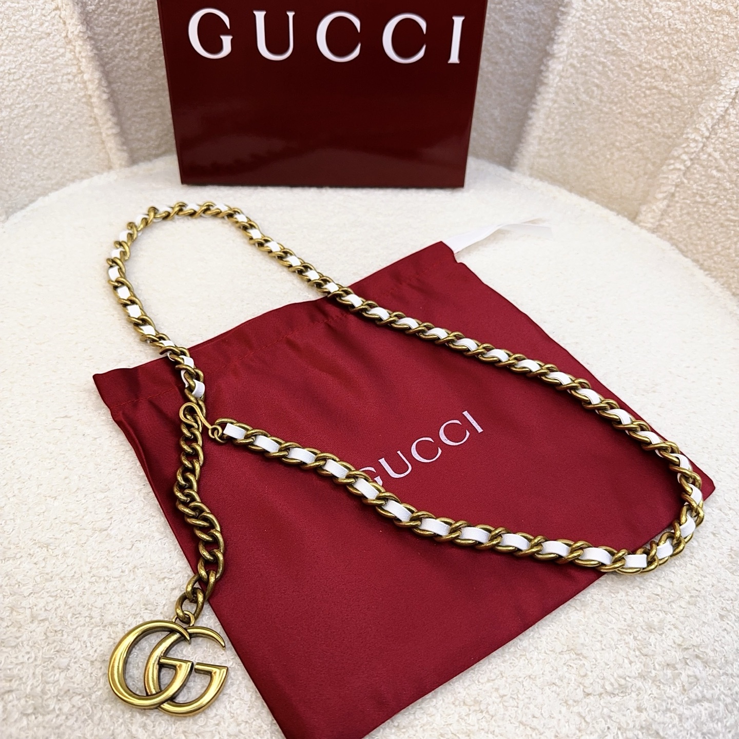 💥💥💥CUCCI  古奇新款手工编皮腰链、经典优雅、时尚百搭，长度：均码，