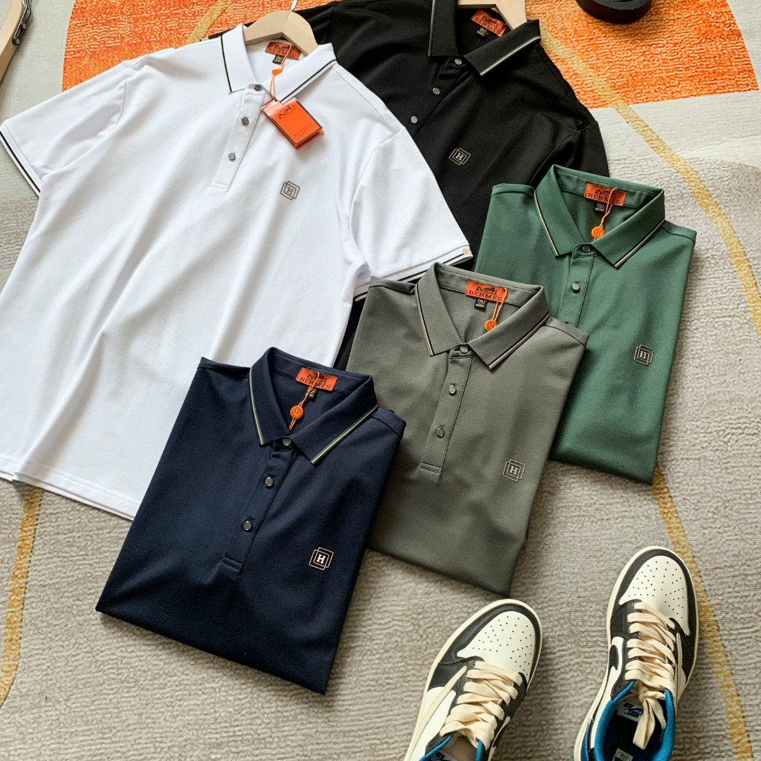 Hermes Kleding Polo T-Shirt AAA Class Replica
 Mannen Korte mouw